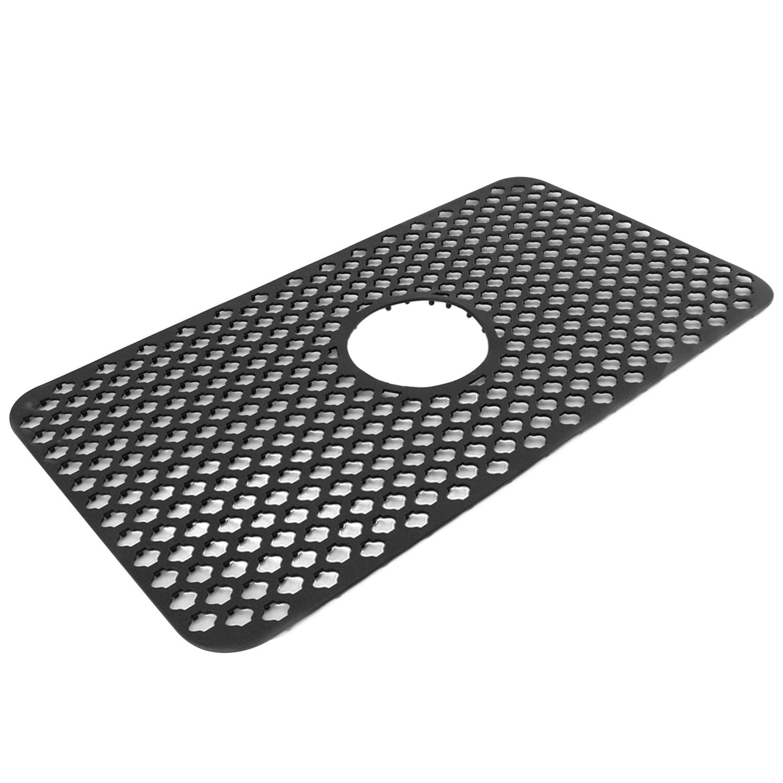 Hollow Insulated Kitchen Sink Mat Non Slip Multi Functional Large Size Silicone Sink Mat Protector Black - Image 5