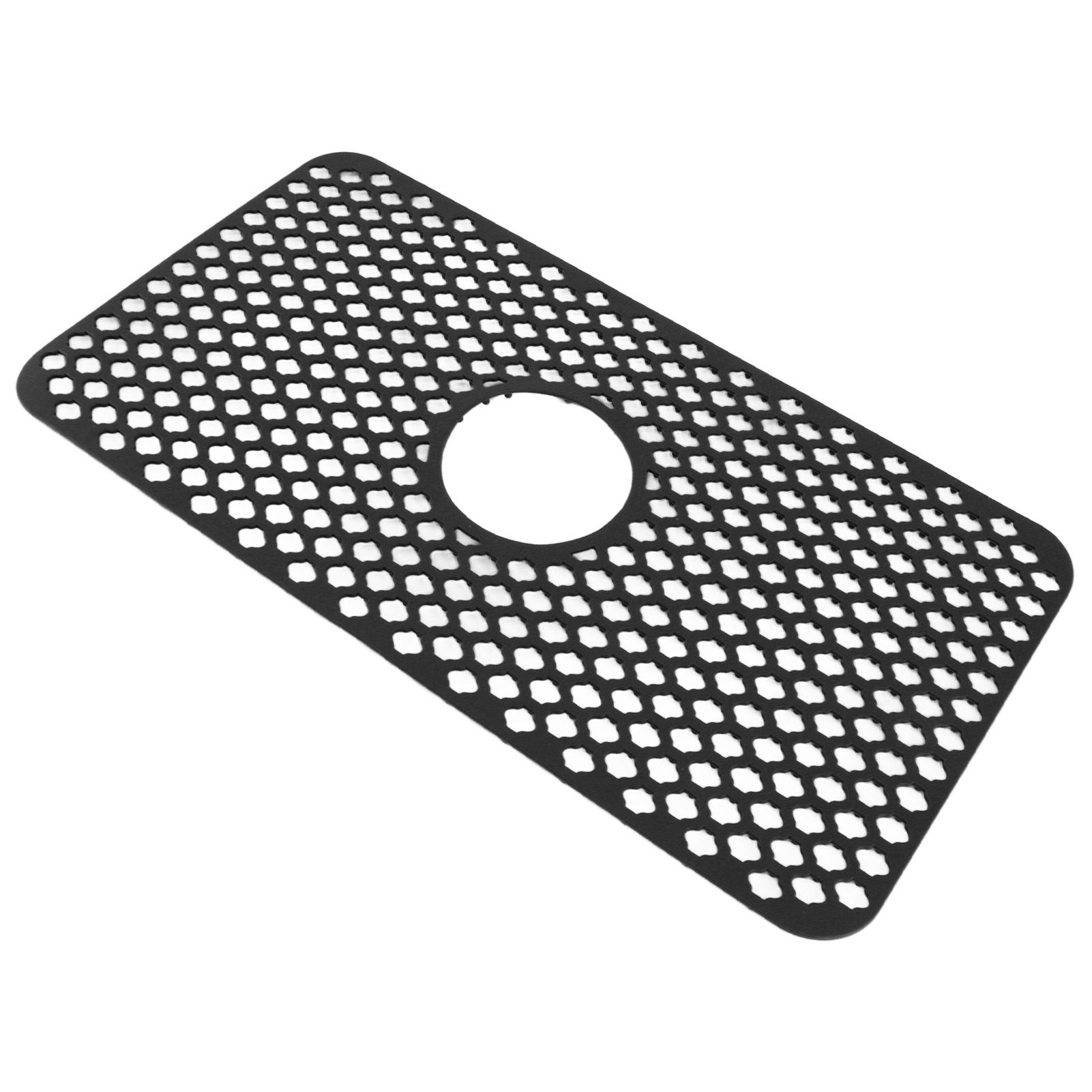 Hollow Insulated Kitchen Sink Mat Non Slip Multi Functional Large Size Silicone Sink Mat Protector Black - Image 6