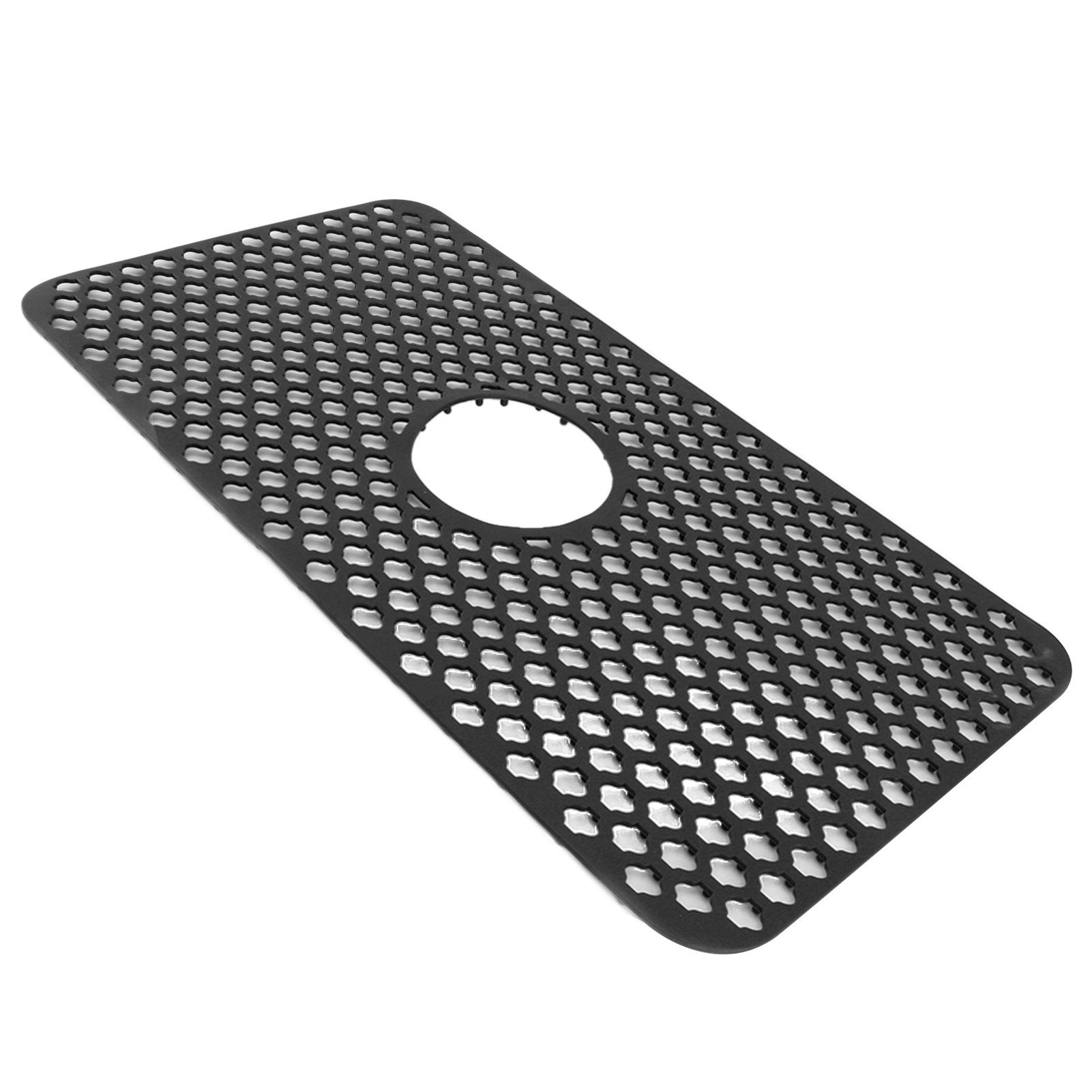 Hollow Insulated Kitchen Sink Mat Non Slip Multi Functional Large Size Silicone Sink Mat Protector Black - Image 7