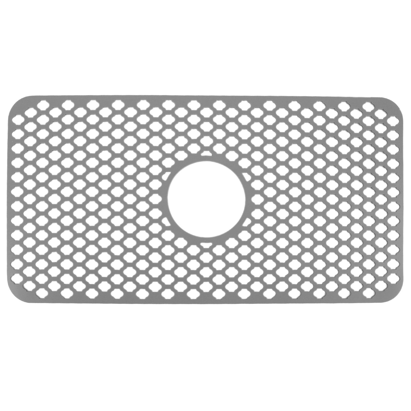 Hollow Insulated Kitchen Sink Mat Non Slip Multi Functional Large Size Silicone Sink Mat Protector Grey - Image 1