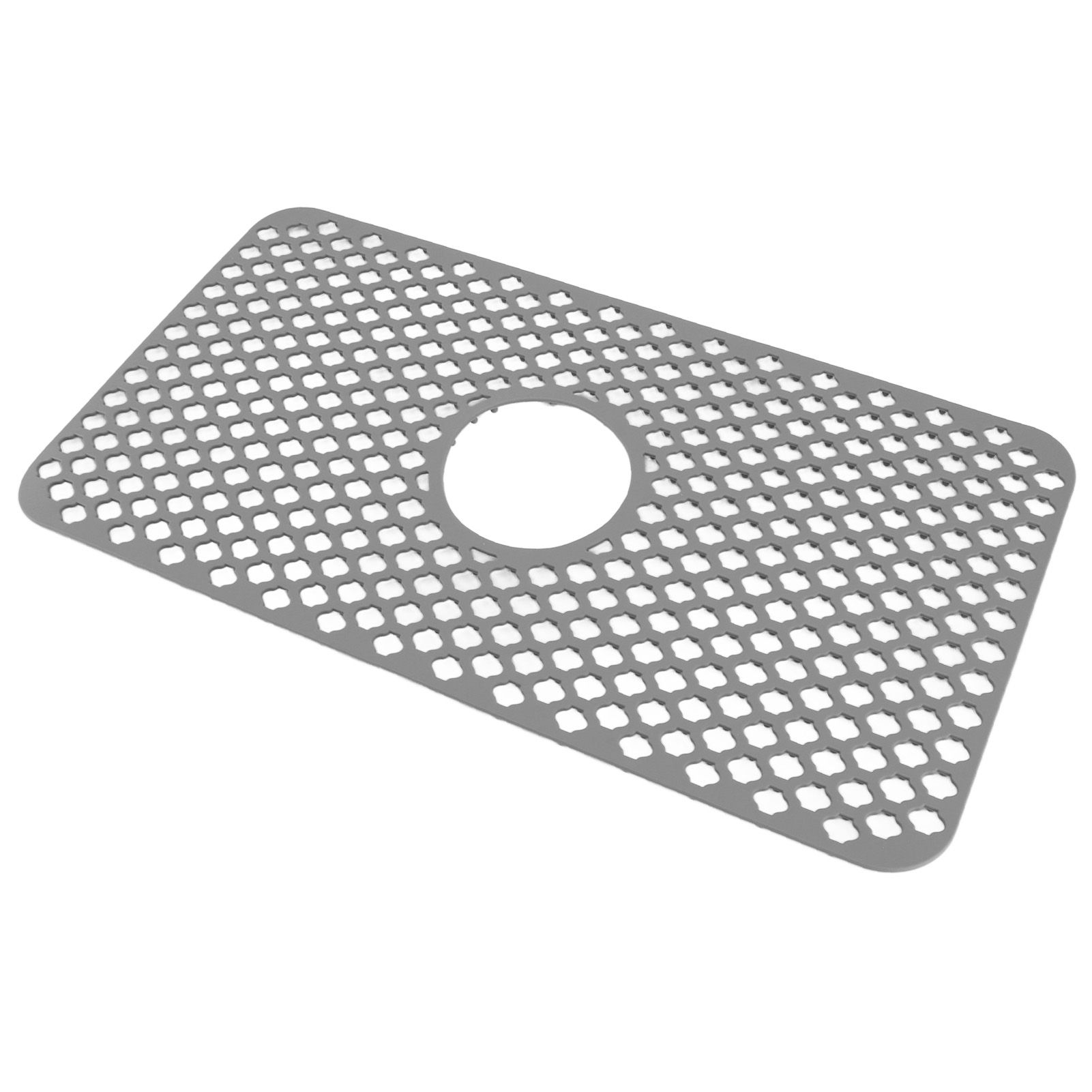Hollow Insulated Kitchen Sink Mat Non Slip Multi Functional Large Size Silicone Sink Mat Protector Grey - Image 3