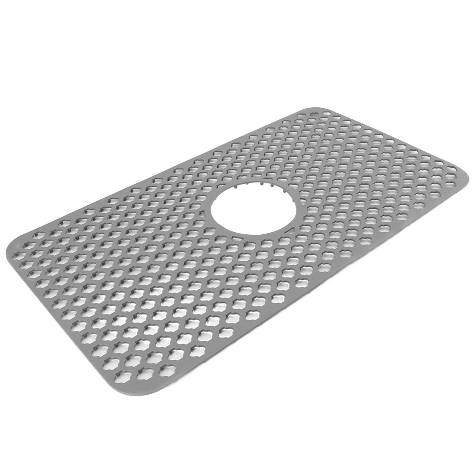 Hollow Insulated Kitchen Sink Mat Non Slip Multi Functional Large Size Silicone Sink Mat Protector Grey - Image 5