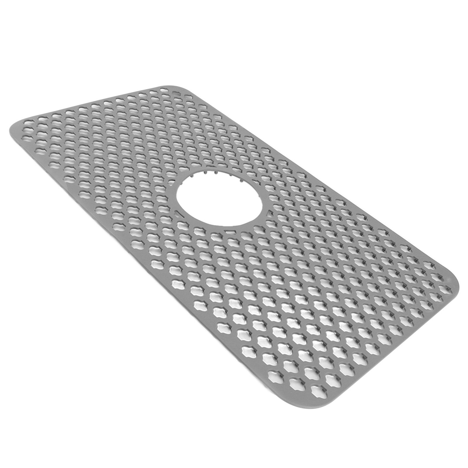 Hollow Insulated Kitchen Sink Mat Non Slip Multi Functional Large Size Silicone Sink Mat Protector Grey - Image 7