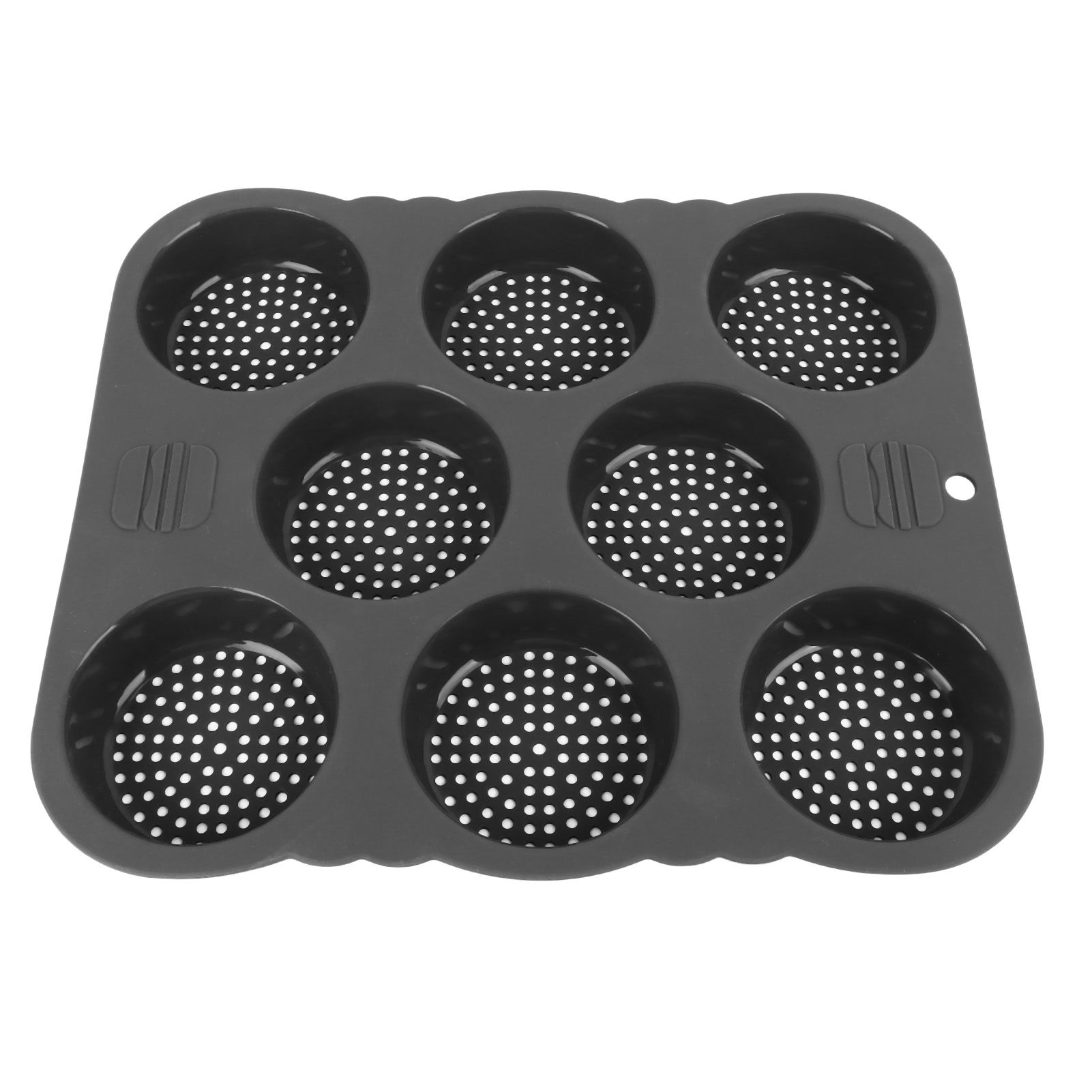 Hamburger Bun Mold Silicone 8 Cavity Easy Release Heat Resistant Hamburger Bread Bakery Pan for Kitchen - Image 1