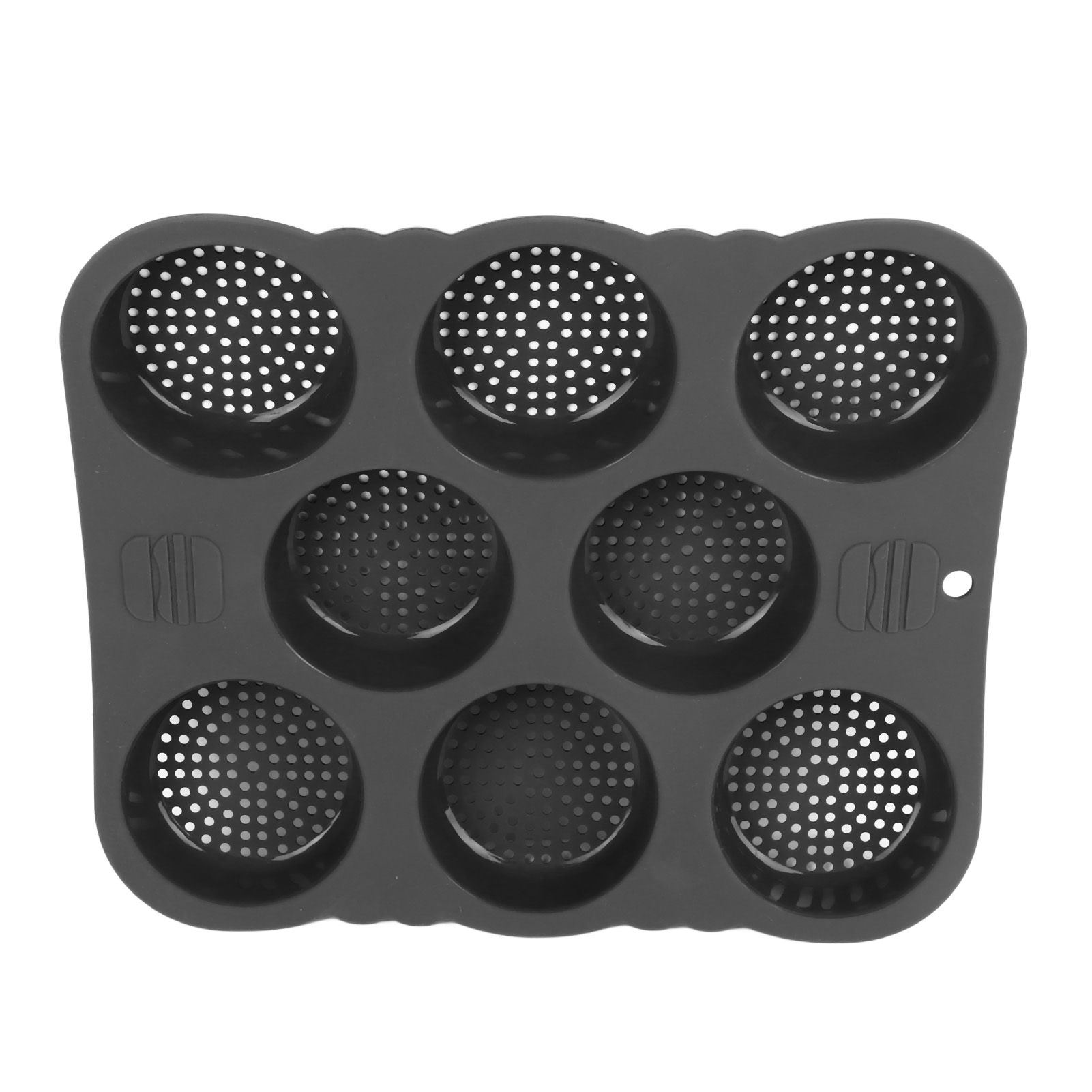 Hamburger Bun Mold Silicone 8 Cavity Easy Release Heat Resistant Hamburger Bread Bakery Pan for Kitchen - Image 2