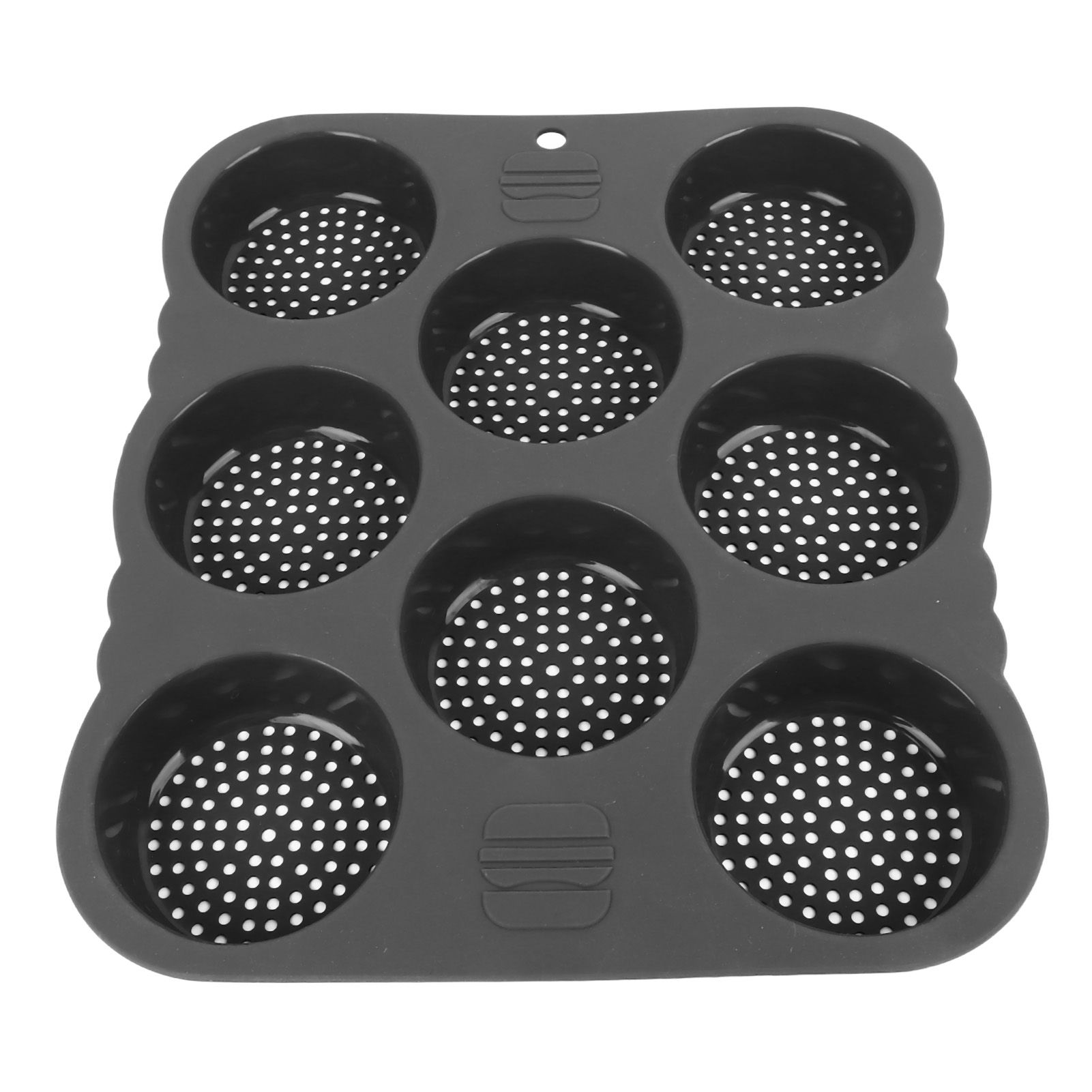 Hamburger Bun Mold Silicone 8 Cavity Easy Release Heat Resistant Hamburger Bread Bakery Pan for Kitchen - Image 4