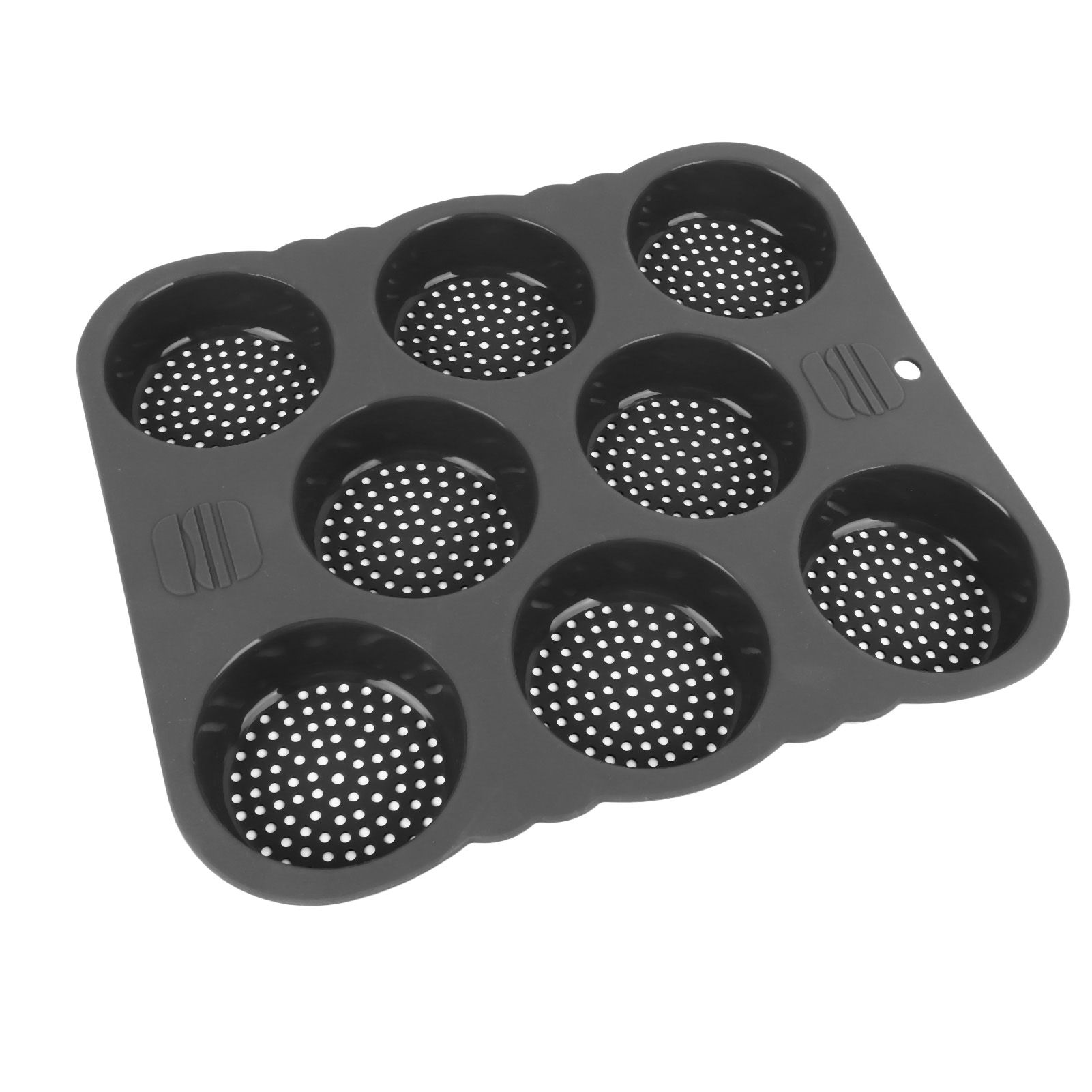 Hamburger Bun Mold Silicone 8 Cavity Easy Release Heat Resistant Hamburger Bread Bakery Pan for Kitchen - Image 5