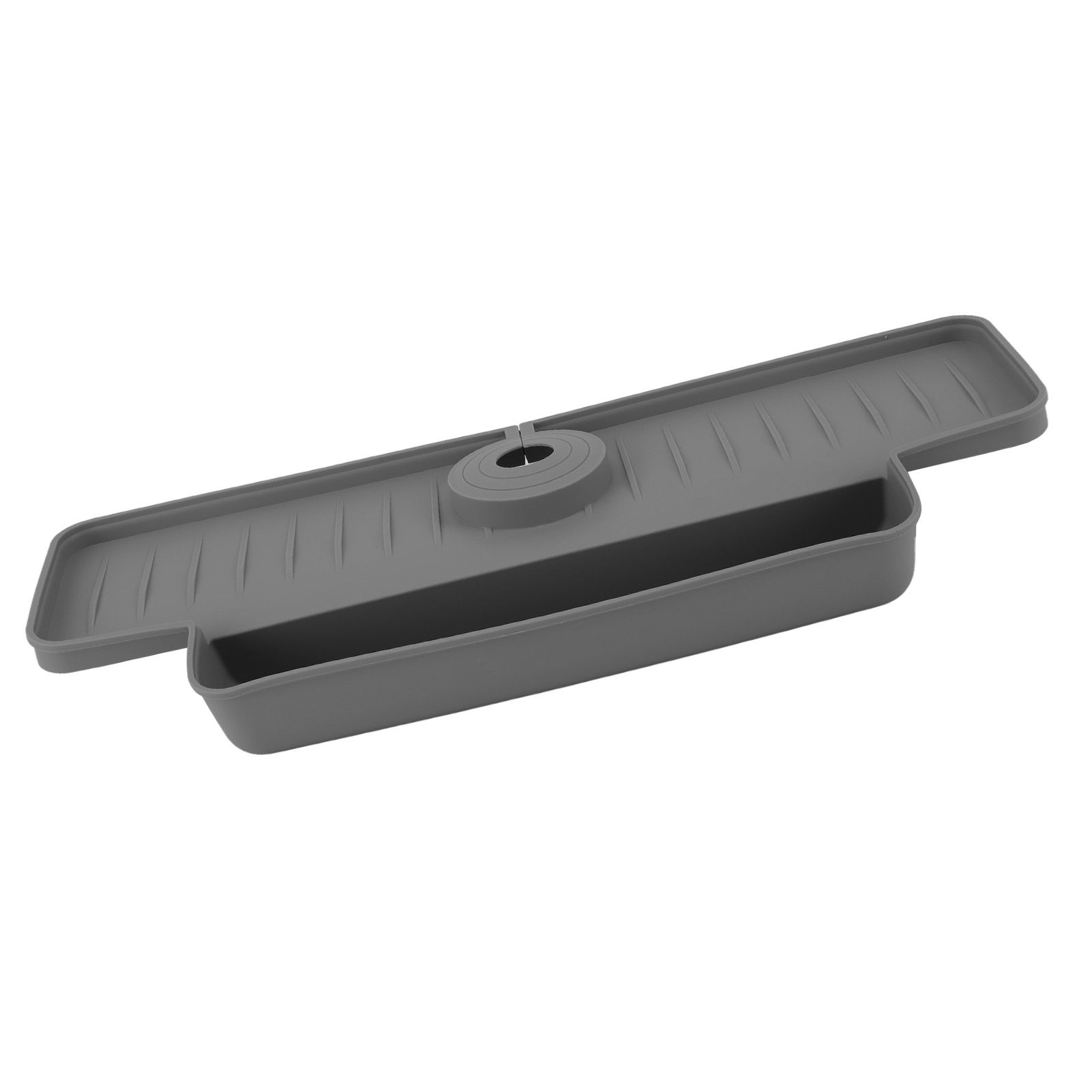 Faucet Splash Proof Draining Rack Silicone Foldable Faucet Handle Drip Catcher Tray Drainer Shelf Basket for Kitchen Grey - Image 7