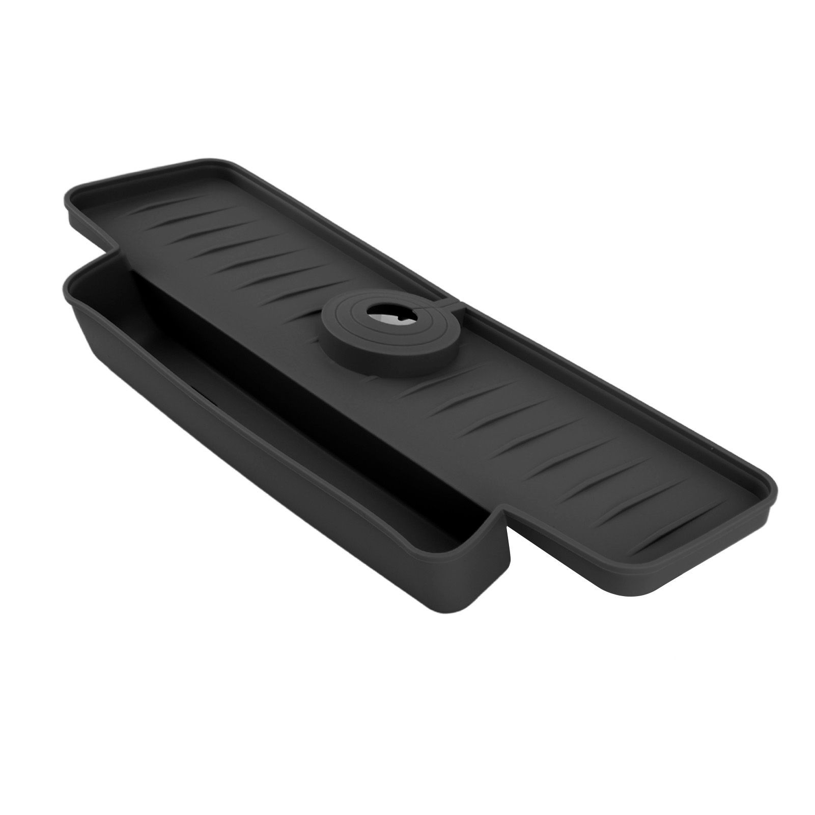 Faucet Splash Proof Draining Rack Silicone Foldable Faucet Handle Drip Catcher Tray Drainer Shelf Basket for Kitchen Black - Image 5