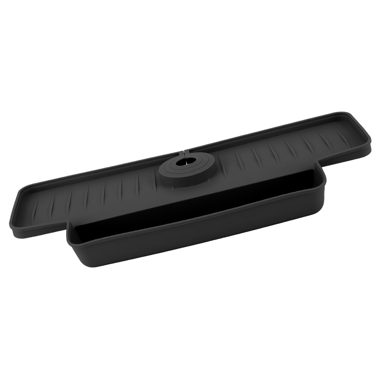 Faucet Splash Proof Draining Rack Silicone Foldable Faucet Handle Drip Catcher Tray Drainer Shelf Basket for Kitchen Black - Image 7