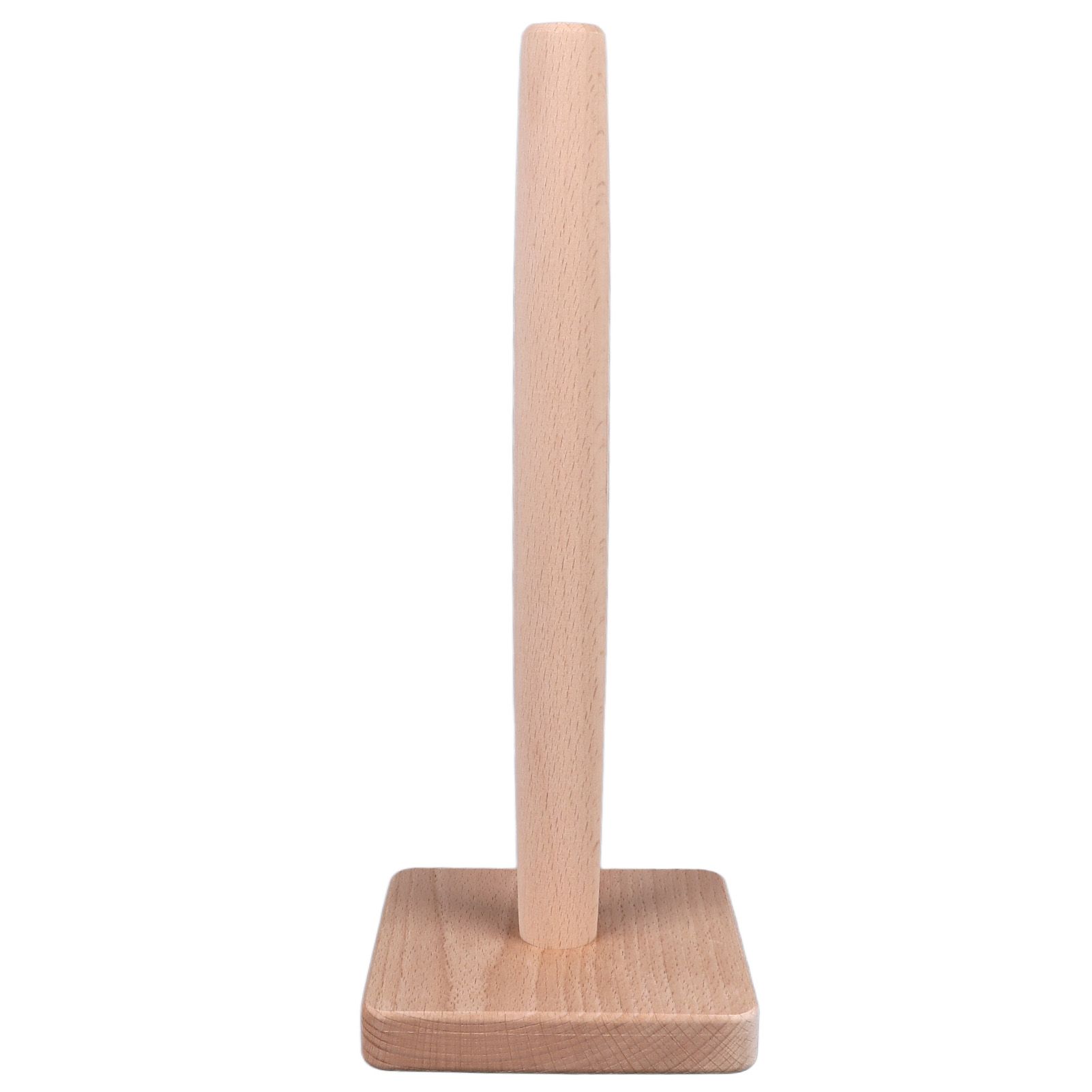 Wooden Paper Towel Holder Countertop Farmhouse Standing Paper Towel Organizer Roll Dispenser with Non Slip Base for Kitchen Living Room - Image 1