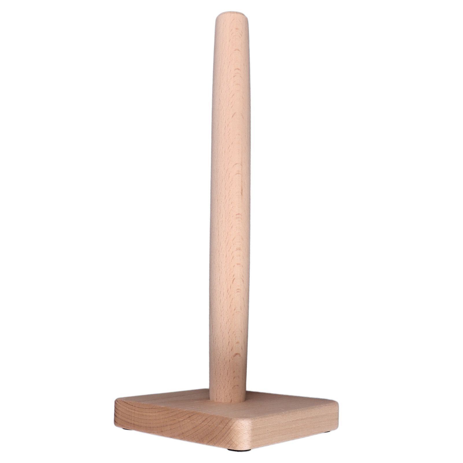 Wooden Paper Towel Holder Countertop Farmhouse Standing Paper Towel Organizer Roll Dispenser with Non Slip Base for Kitchen Living Room - Image 4