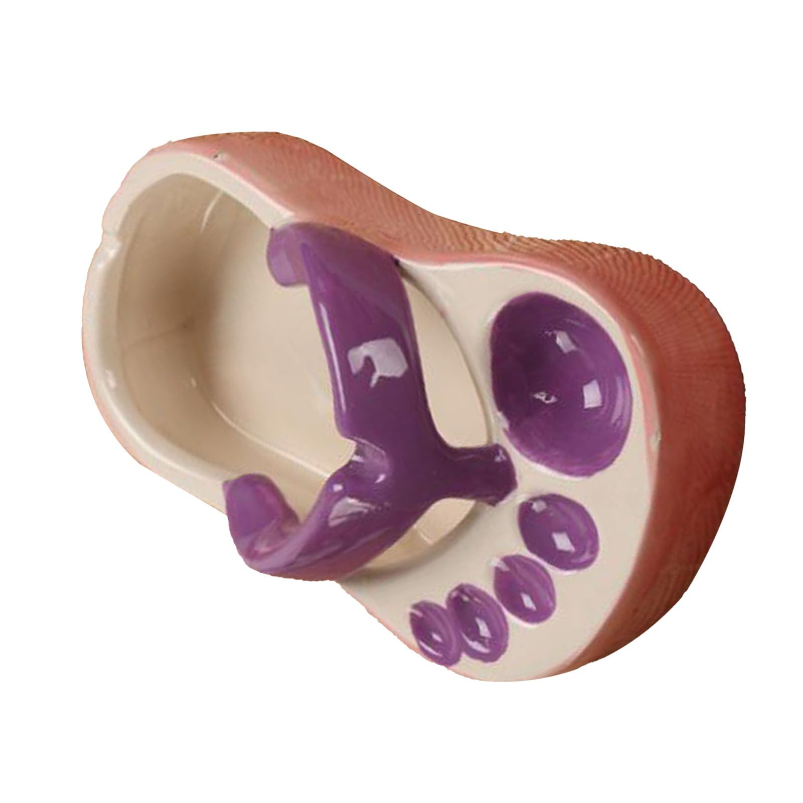 Ceramic French Fries Dish Cute Flip Flops French Fries Plate Cute Ceramic Bowl Flip Flops Shaped Snack Chip Soy Sauce Serving Dish Bowl Plate Purple - Image 2