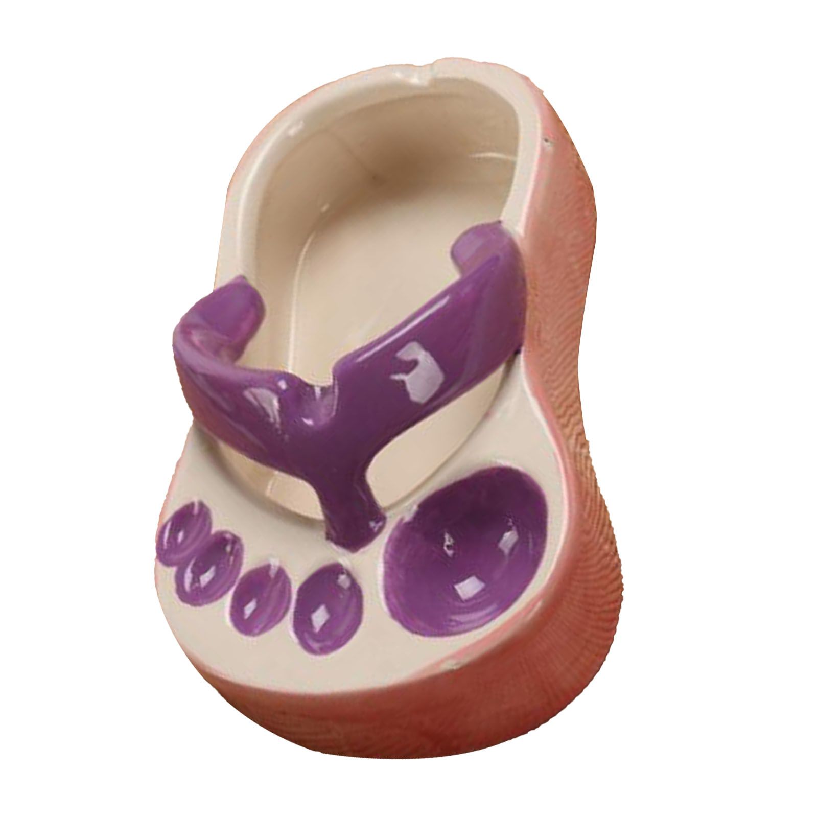 Ceramic French Fries Dish Cute Flip Flops French Fries Plate Cute Ceramic Bowl Flip Flops Shaped Snack Chip Soy Sauce Serving Dish Bowl Plate Purple - Image 4