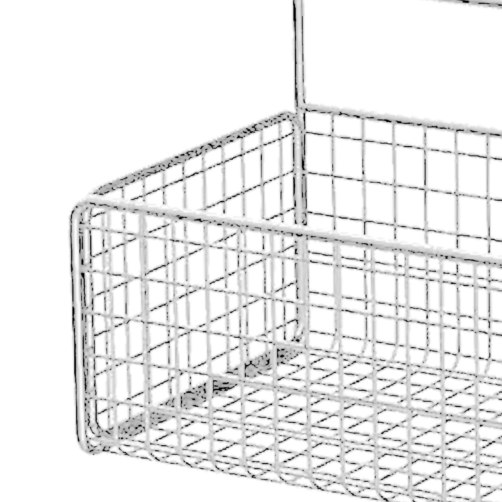 Kitchen Hanging Storage Rack Wall Mounted Storage Basket Punch Free Hanging Wall Organizer Baskets for Dormitory Bedroom White - Image 7