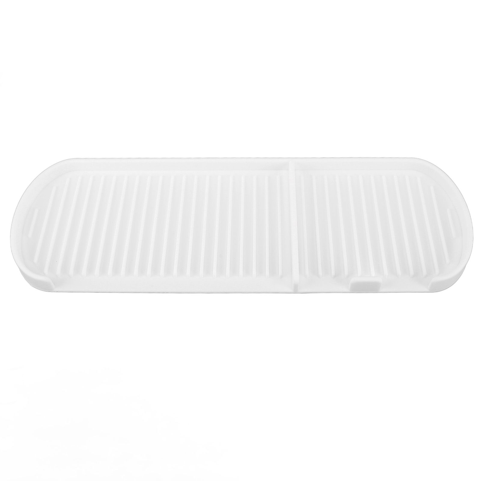 Counter Silicone Drainage Tray Food Grade Skid Resistance Frosted Bottom Silicone Dish Drying Mat for Bathroom White - Image 3