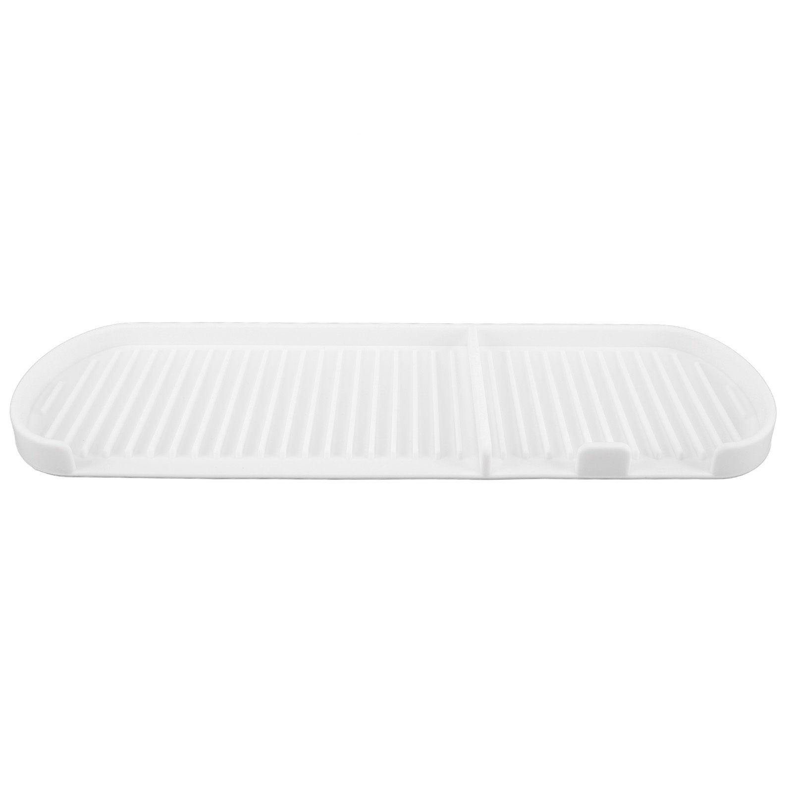 Counter Silicone Drainage Tray Food Grade Skid Resistance Frosted Bottom Silicone Dish Drying Mat for Bathroom White - Image 5