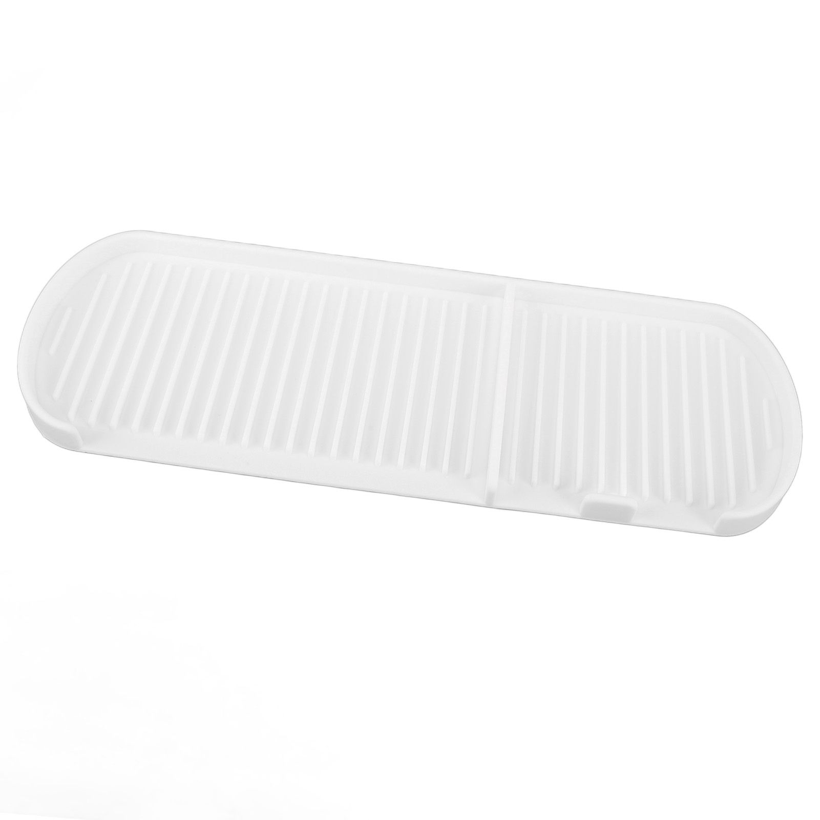 Counter Silicone Drainage Tray Food Grade Skid Resistance Frosted Bottom Silicone Dish Drying Mat for Bathroom White - Image 7