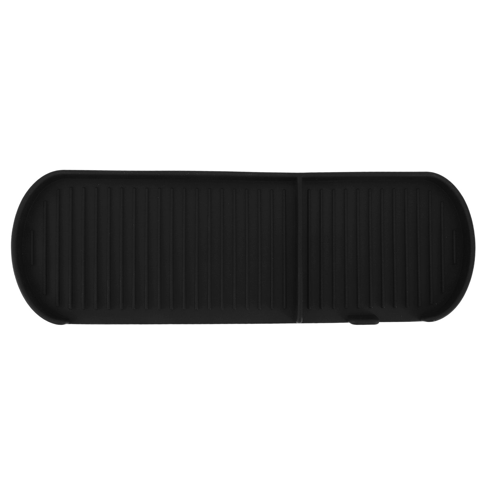 Counter Silicone Drainage Tray Food Grade Skid Resistance Frosted Bottom Silicone Dish Drying Mat for Bathroom Black - Image 1