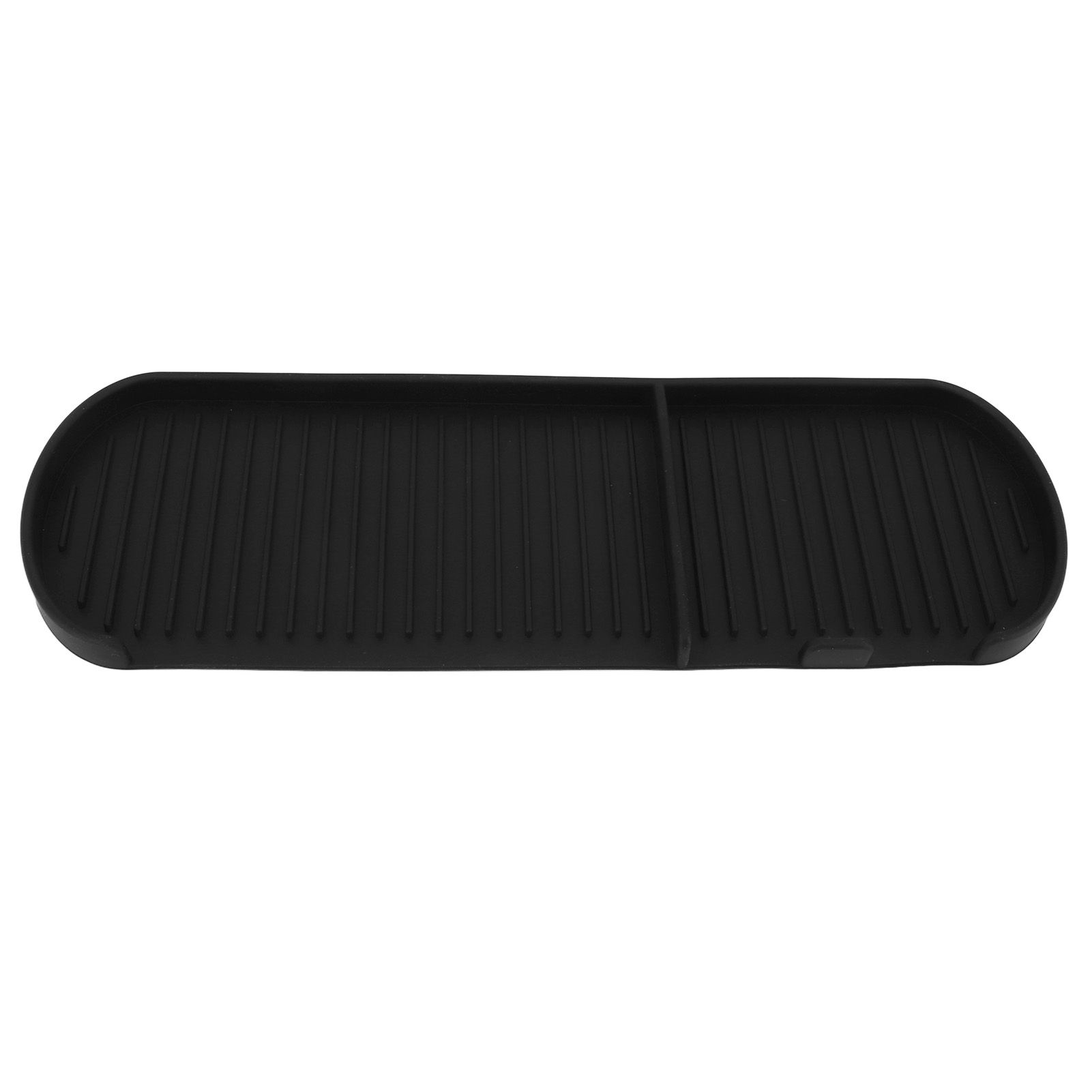 Counter Silicone Drainage Tray Food Grade Skid Resistance Frosted Bottom Silicone Dish Drying Mat for Bathroom Black - Image 3
