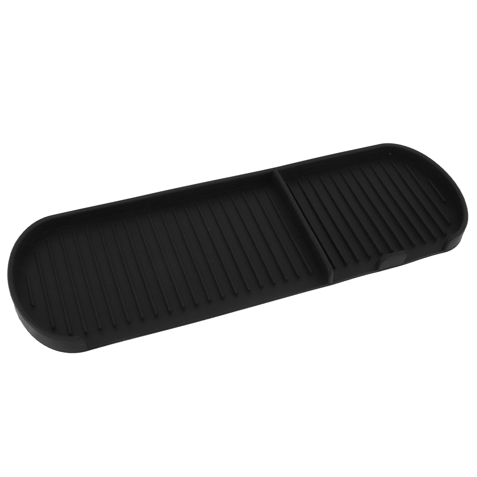 Counter Silicone Drainage Tray Food Grade Skid Resistance Frosted Bottom Silicone Dish Drying Mat for Bathroom Black - Image 7