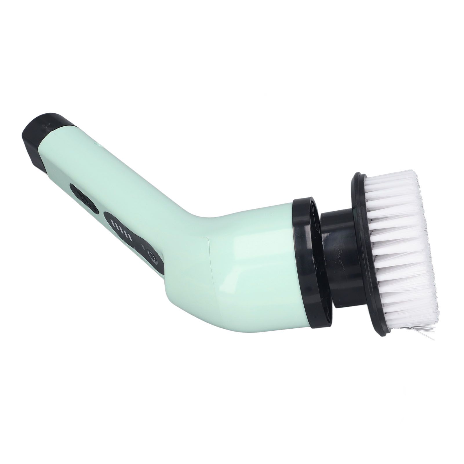 Electric Handheld Brush Adjustable Extension Handle Powerful Highly Efficient Labor Saving Electric Spin Scrubber for Bathroom Kitchen 9 Heads Green - Image 2