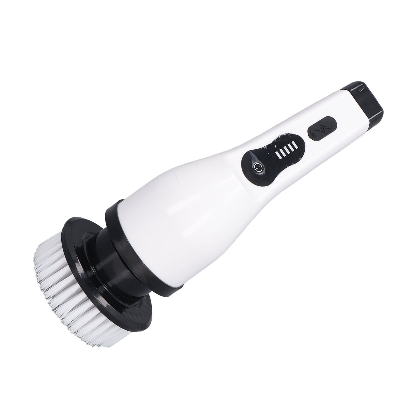 Electric Handheld Brush Adjustable Extension Handle Powerful Highly Efficient Labor Saving Electric Spin Scrubber for Bathroom Kitchen 9 Heads White - Image 2