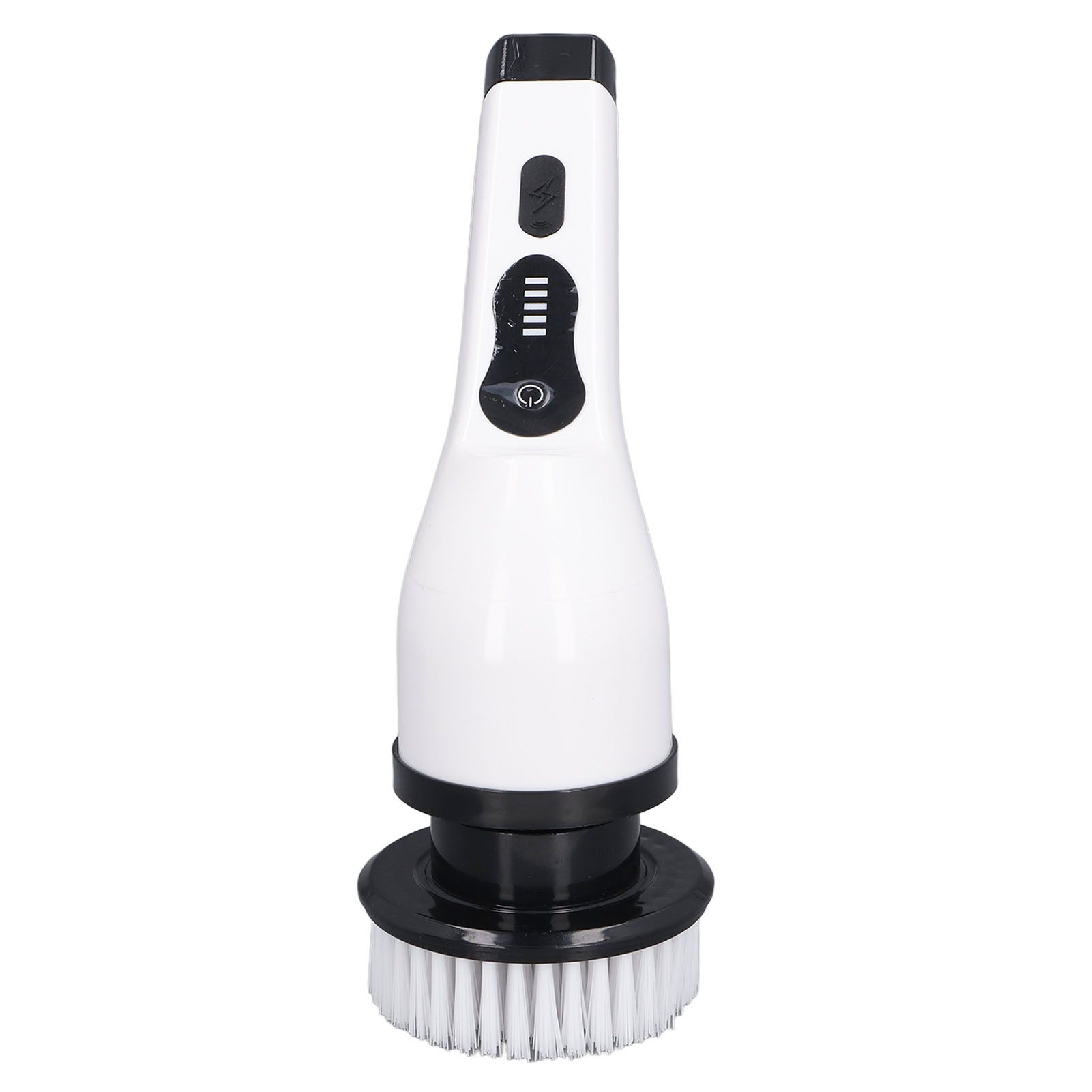 Electric Handheld Brush Adjustable Extension Handle Powerful Highly Efficient Labor Saving Electric Spin Scrubber for Bathroom Kitchen 9 Heads White - Image 3