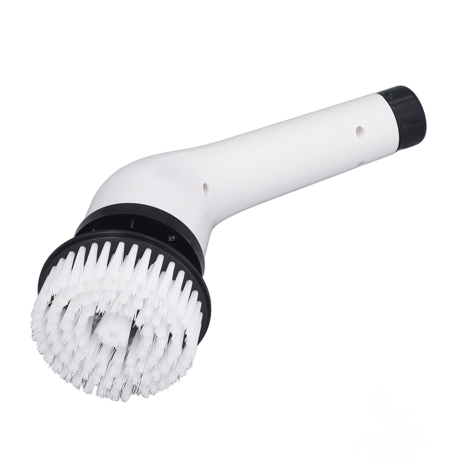 Electric Handheld Brush Adjustable Extension Handle Powerful Highly Efficient Labor Saving Electric Spin Scrubber for Bathroom Kitchen 9 Heads White - Image 4