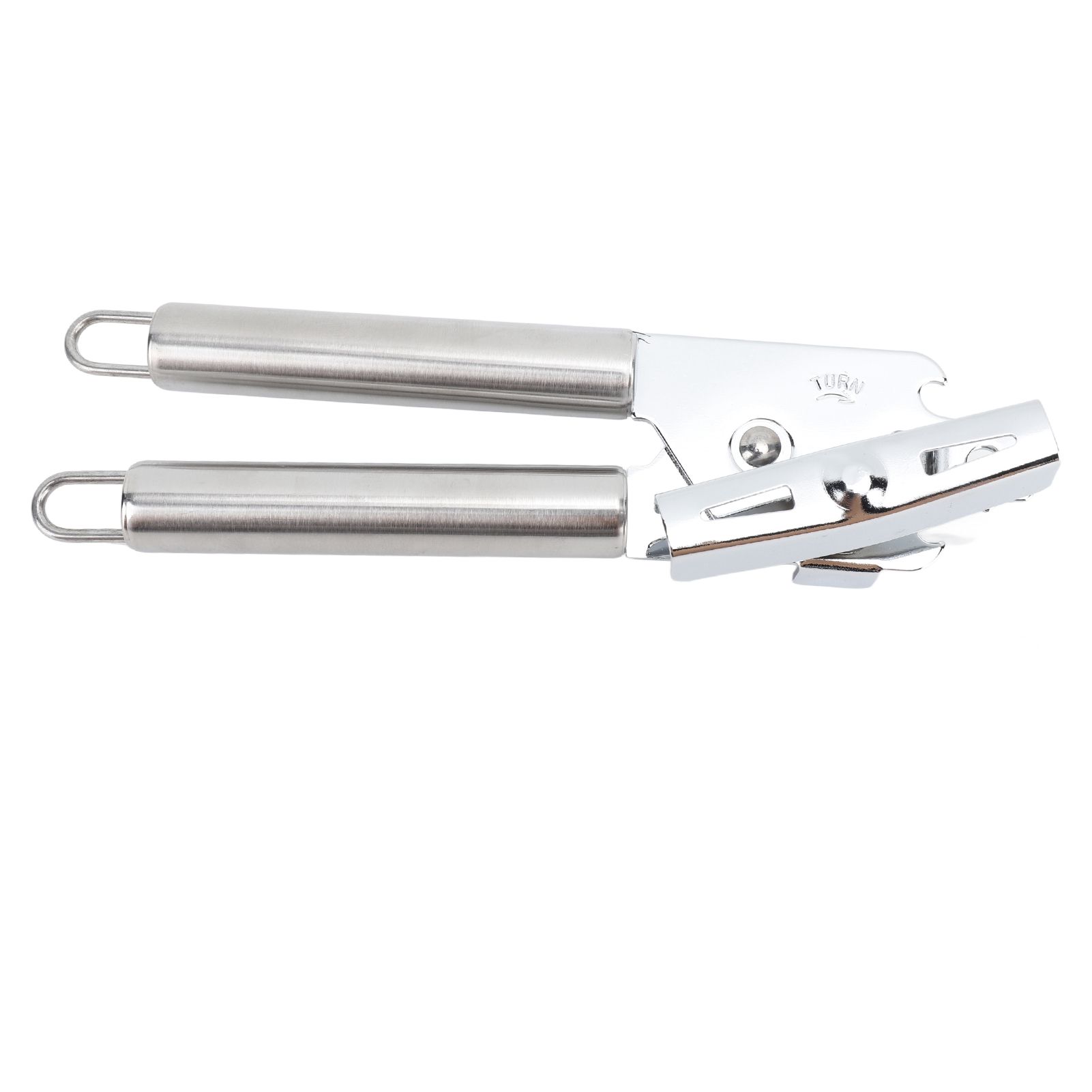 Manual Can Opener Handheld Stainless Steel Effortless Operation Multifunctional Can Bottle Opener for Home Kitchen Stainless Steel Handle - Image 3
