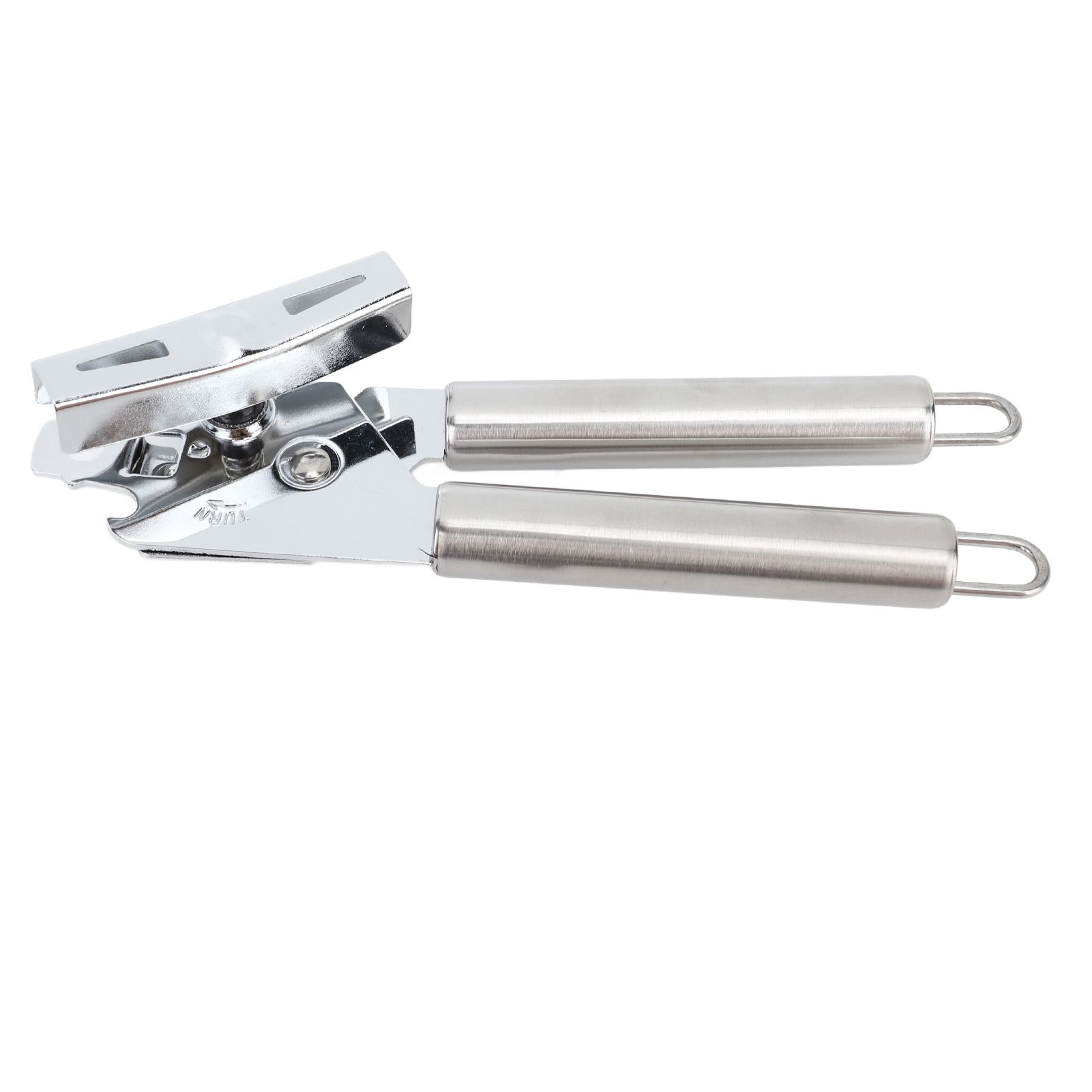 Manual Can Opener Handheld Stainless Steel Effortless Operation Multifunctional Can Bottle Opener for Home Kitchen Stainless Steel Handle - Image 4