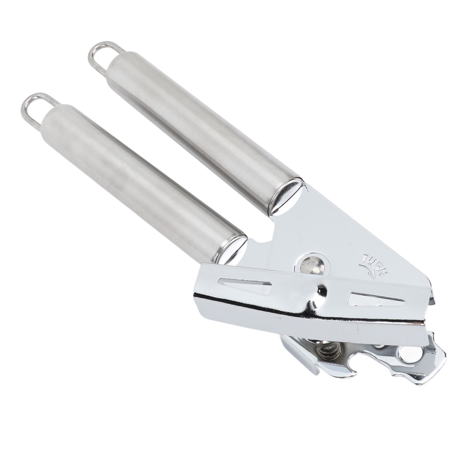 Manual Can Opener Handheld Stainless Steel Effortless Operation Multifunctional Can Bottle Opener for Home Kitchen Stainless Steel Handle - Image 6