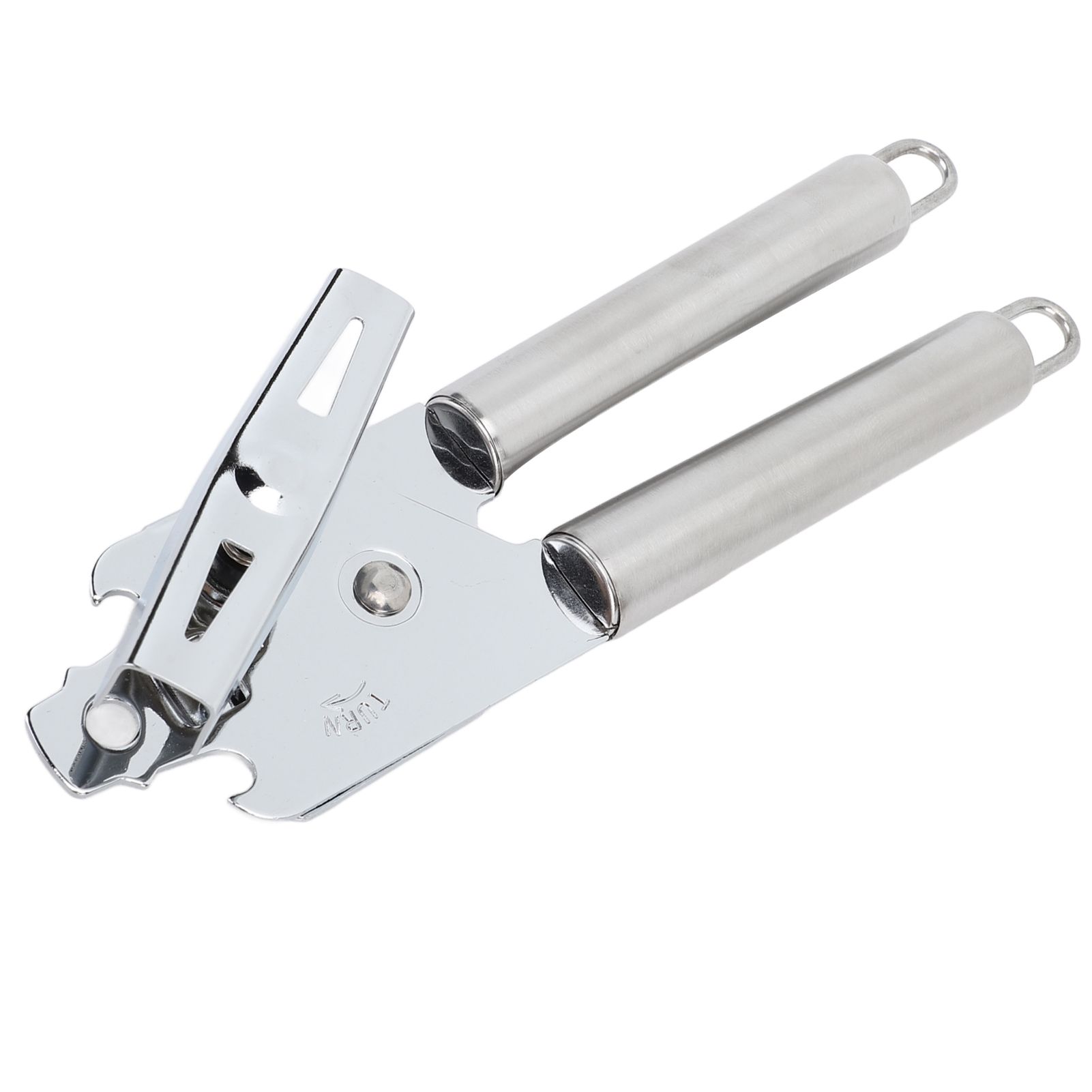 Manual Can Opener Handheld Stainless Steel Effortless Operation Multifunctional Can Bottle Opener for Home Kitchen Stainless Steel Handle - Image 7