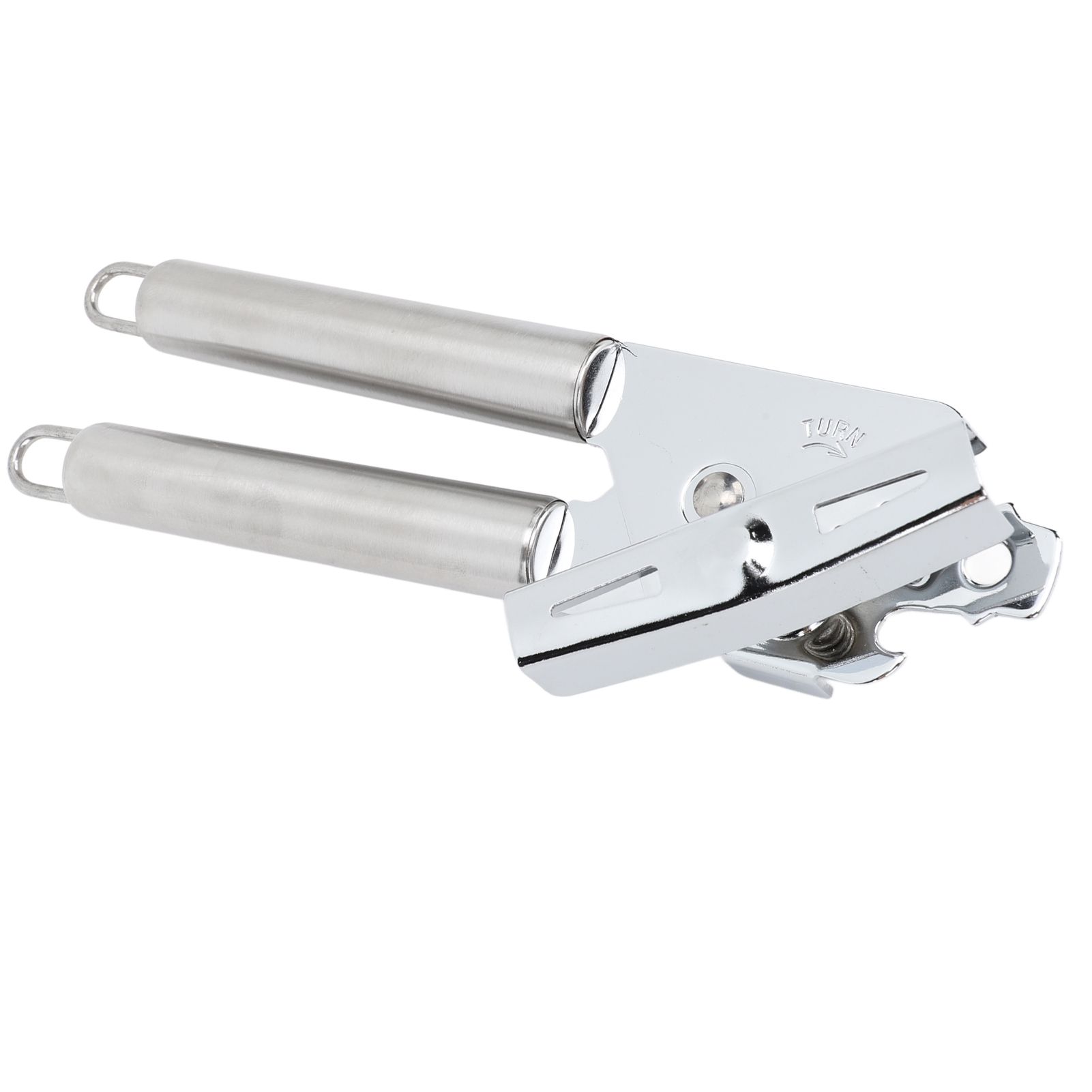 Manual Can Opener Handheld Stainless Steel Effortless Operation Multifunctional Can Bottle Opener for Home Kitchen Stainless Steel Handle - Image 8