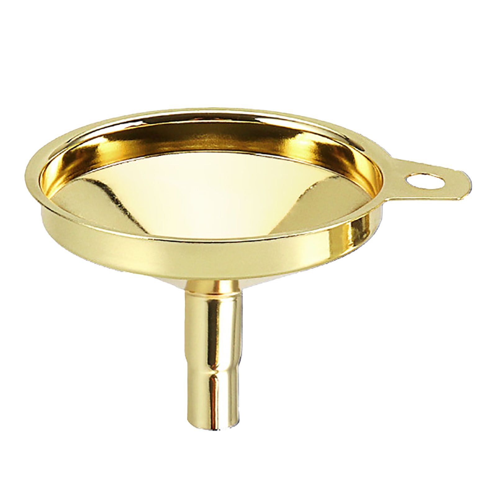 Kitchen Funnel 304 Stainless Steel Gold Plated Taper Mirror Polishing Oil Wine Funnel - Image 1