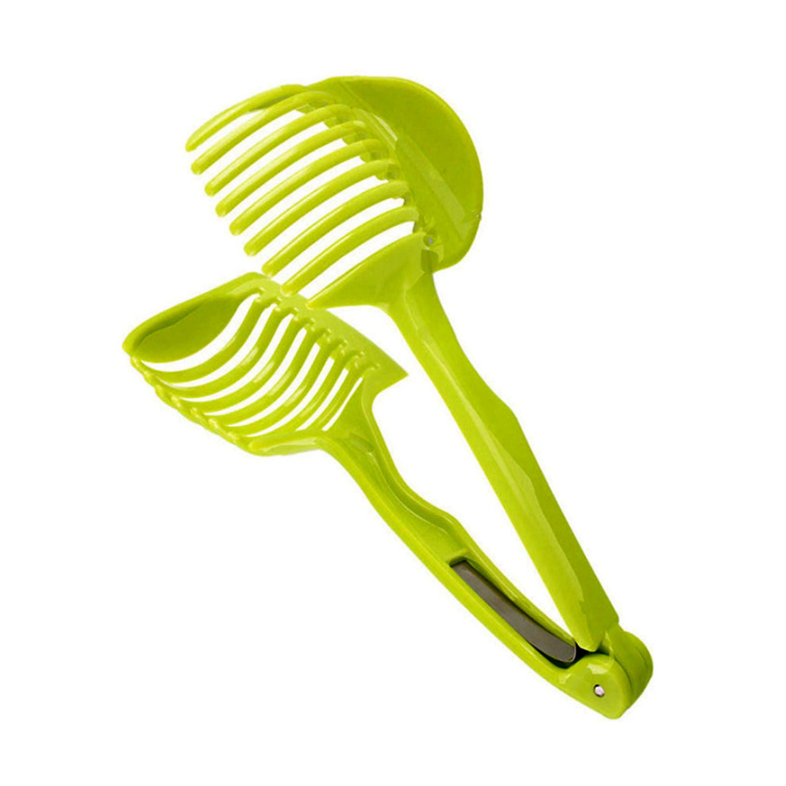 Tomato Slicing Holder ABS Multipurpose Handheld Round Fruit Tong Onion Holder Kitchen Cutting Aid Gadgets Tool for Lemon Egg Vegetables - Image 2