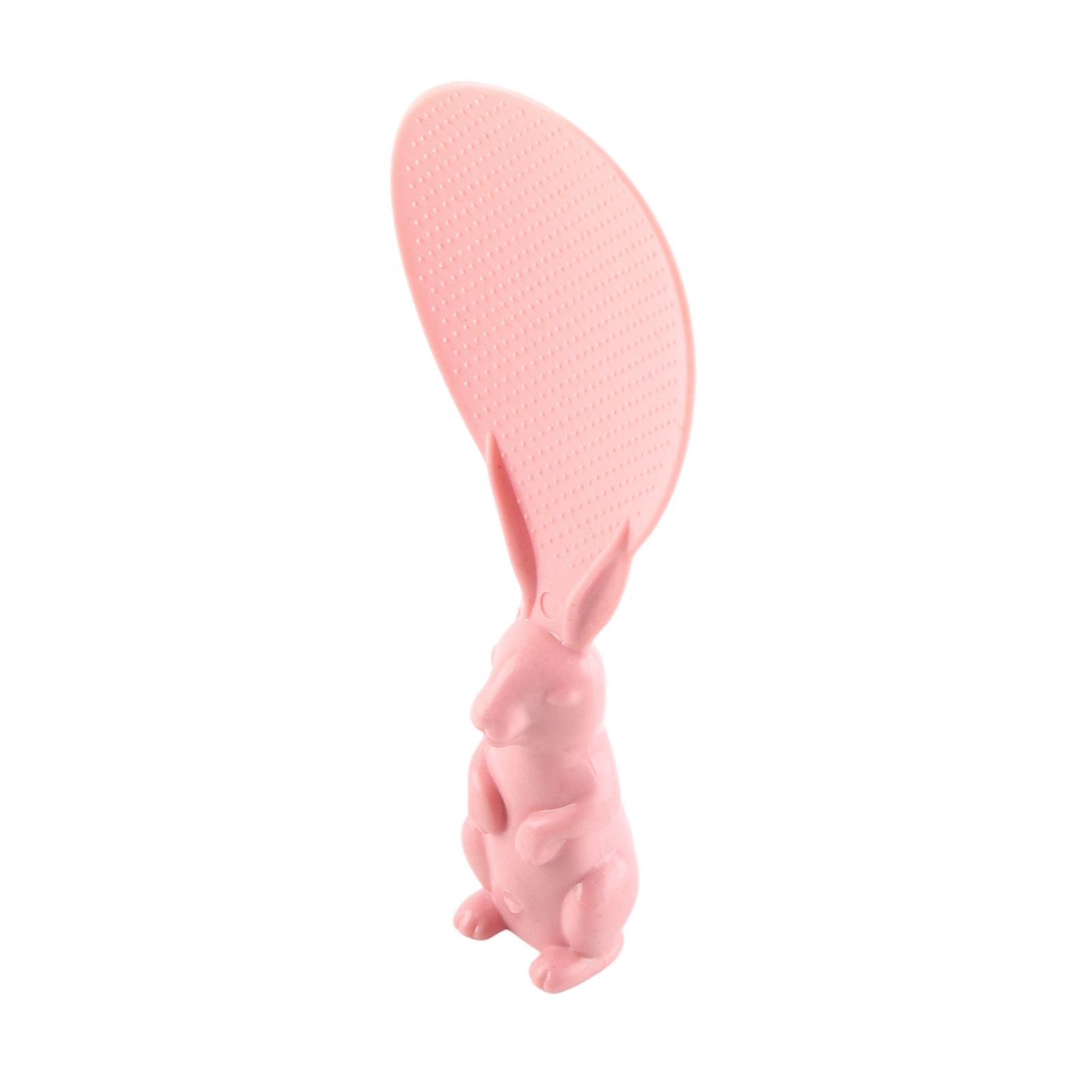 Bunny Shape Standable Rice Scooper Nonstick Rabbit Rice Paddle Rice Spoon Stand Up Serving Rice Shovel Pink - Image 4