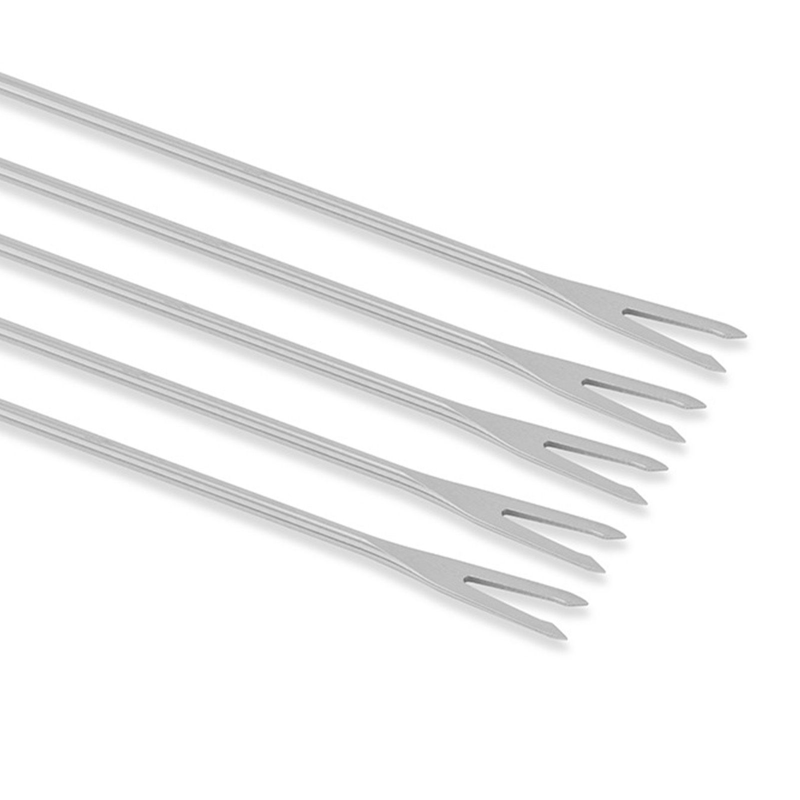 6pcs Stainless Steel Fondue Forks Cheese Fondue Sticks Smore Sticks with Wooden Handle Heat Resistant for Chocolate Cheese - Image 7
