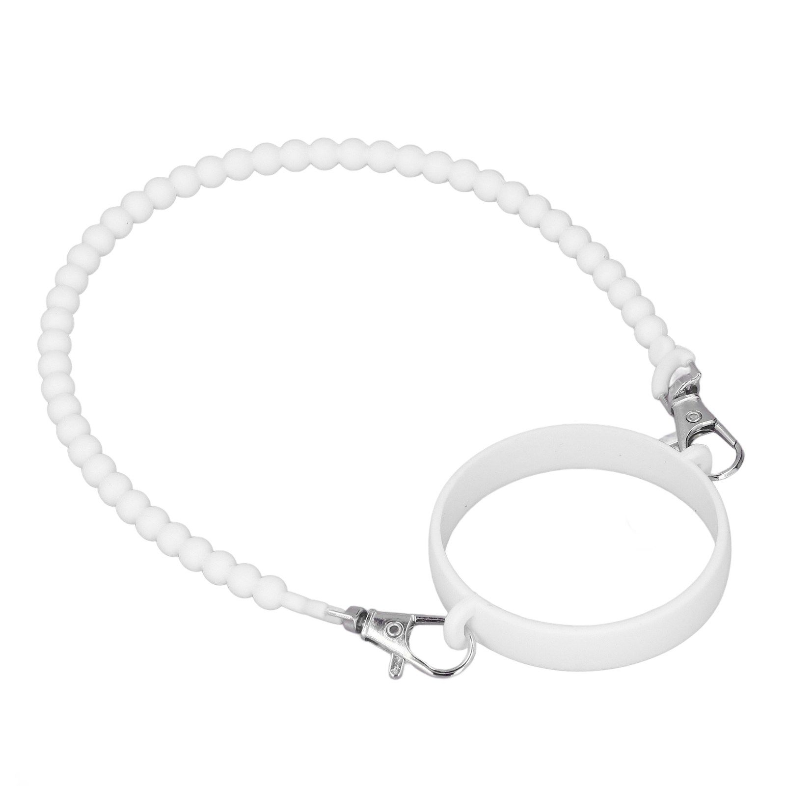 Water Bottle Handle Strap Portable Reliable Multifunctional 37cm Silicone Water Bottle Sling for Outdoor White - Image 2