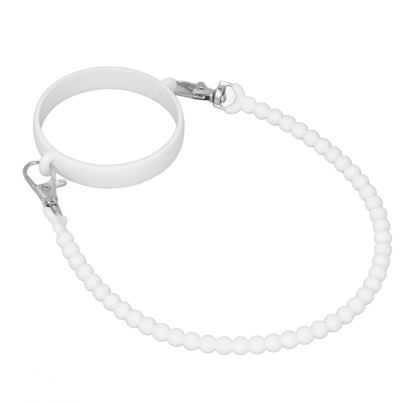 Water Bottle Handle Strap Portable Reliable Multifunctional 37cm Silicone Water Bottle Sling for Outdoor White - Image 7