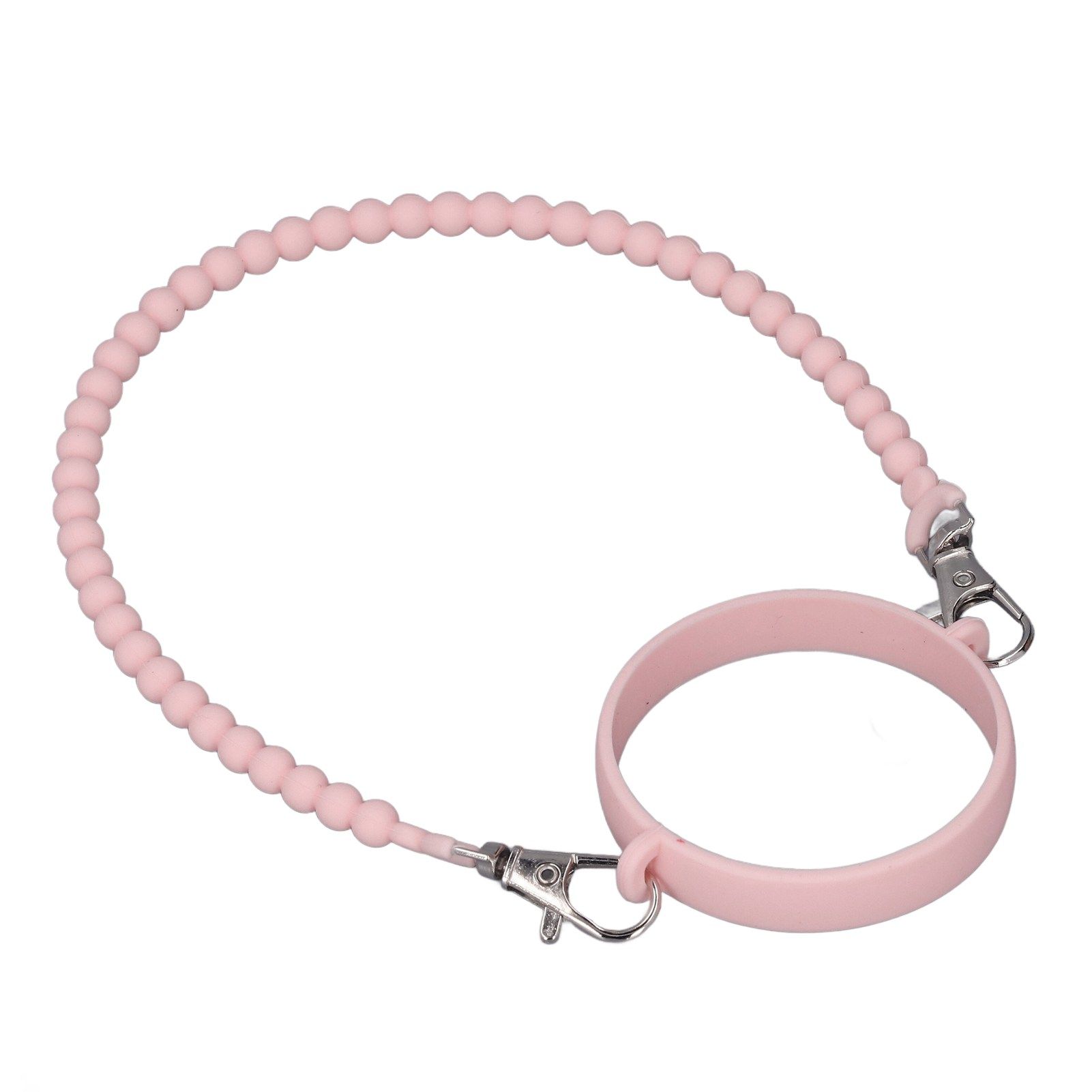 Water Bottle Handle Strap Portable Reliable Multifunctional 37cm Silicone Water Bottle Sling for Outdoor Pink - Image 2