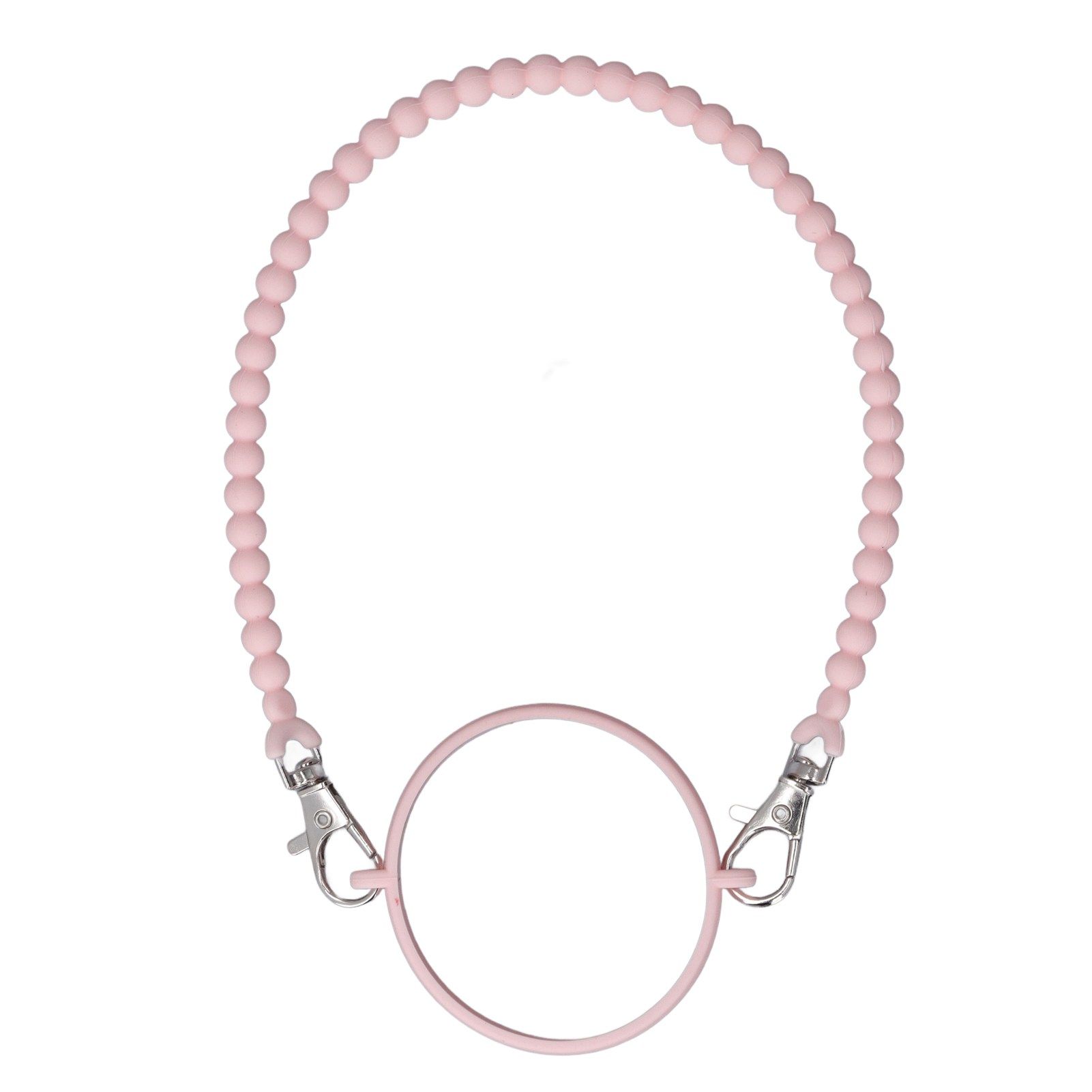 Water Bottle Handle Strap Portable Reliable Multifunctional 37cm Silicone Water Bottle Sling for Outdoor Pink - Image 3