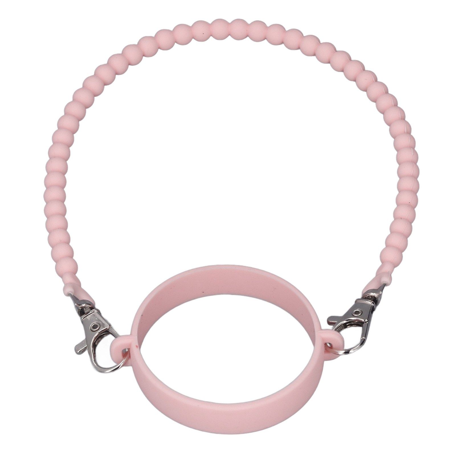 Water Bottle Handle Strap Portable Reliable Multifunctional 37cm Silicone Water Bottle Sling for Outdoor Pink - Image 4