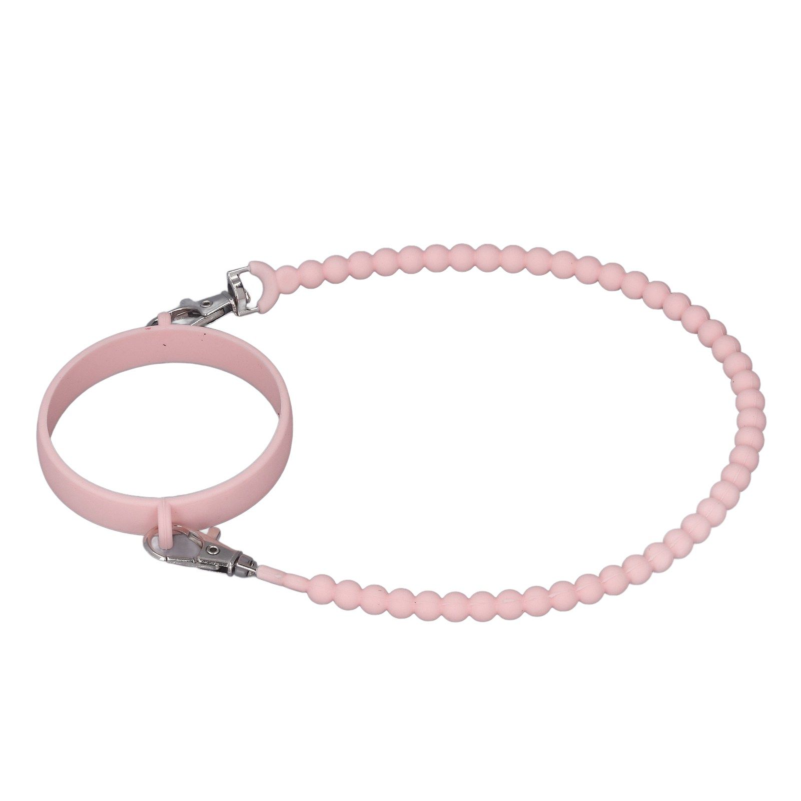 Water Bottle Handle Strap Portable Reliable Multifunctional 37cm Silicone Water Bottle Sling for Outdoor Pink - Image 6