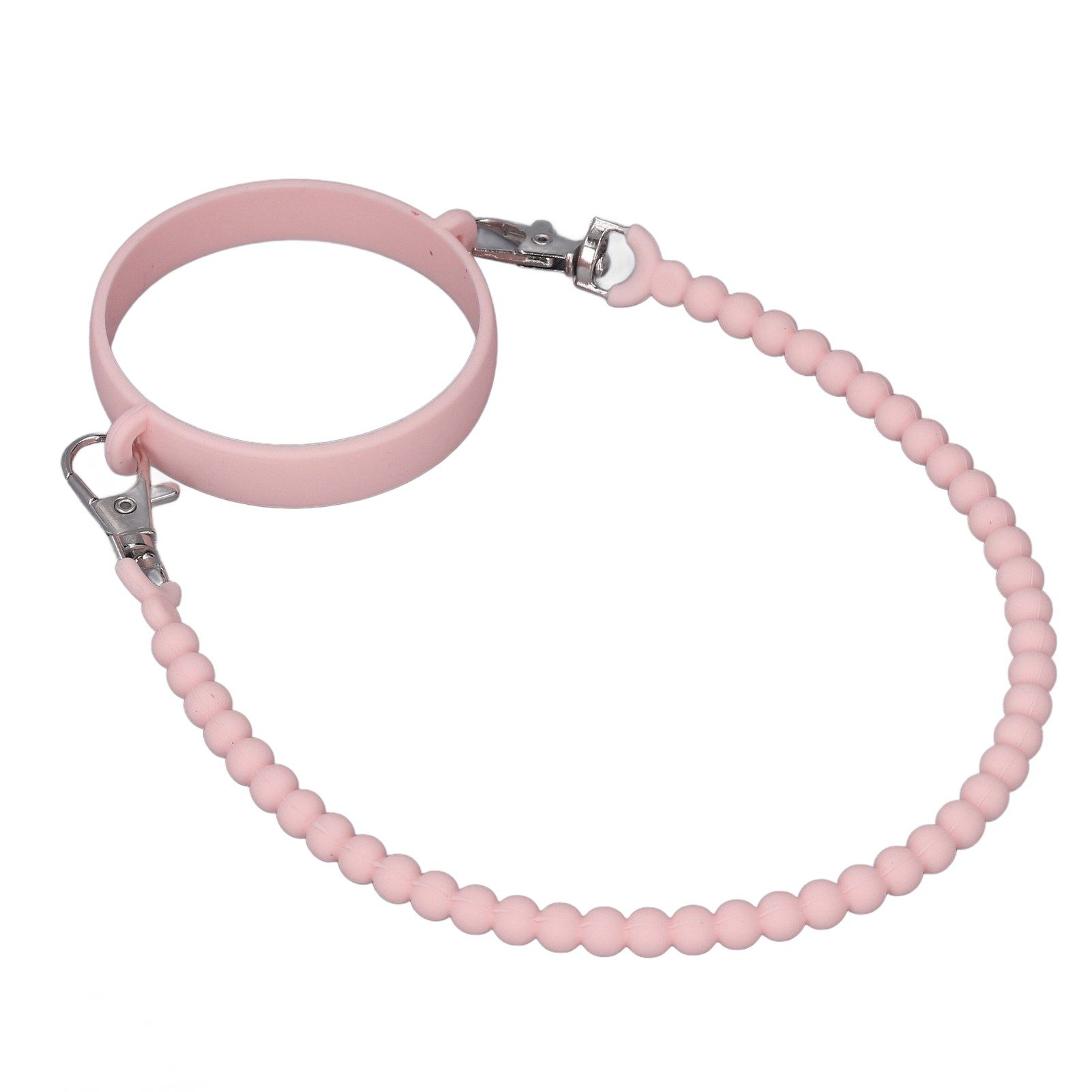 Water Bottle Handle Strap Portable Reliable Multifunctional 37cm Silicone Water Bottle Sling for Outdoor Pink - Image 7