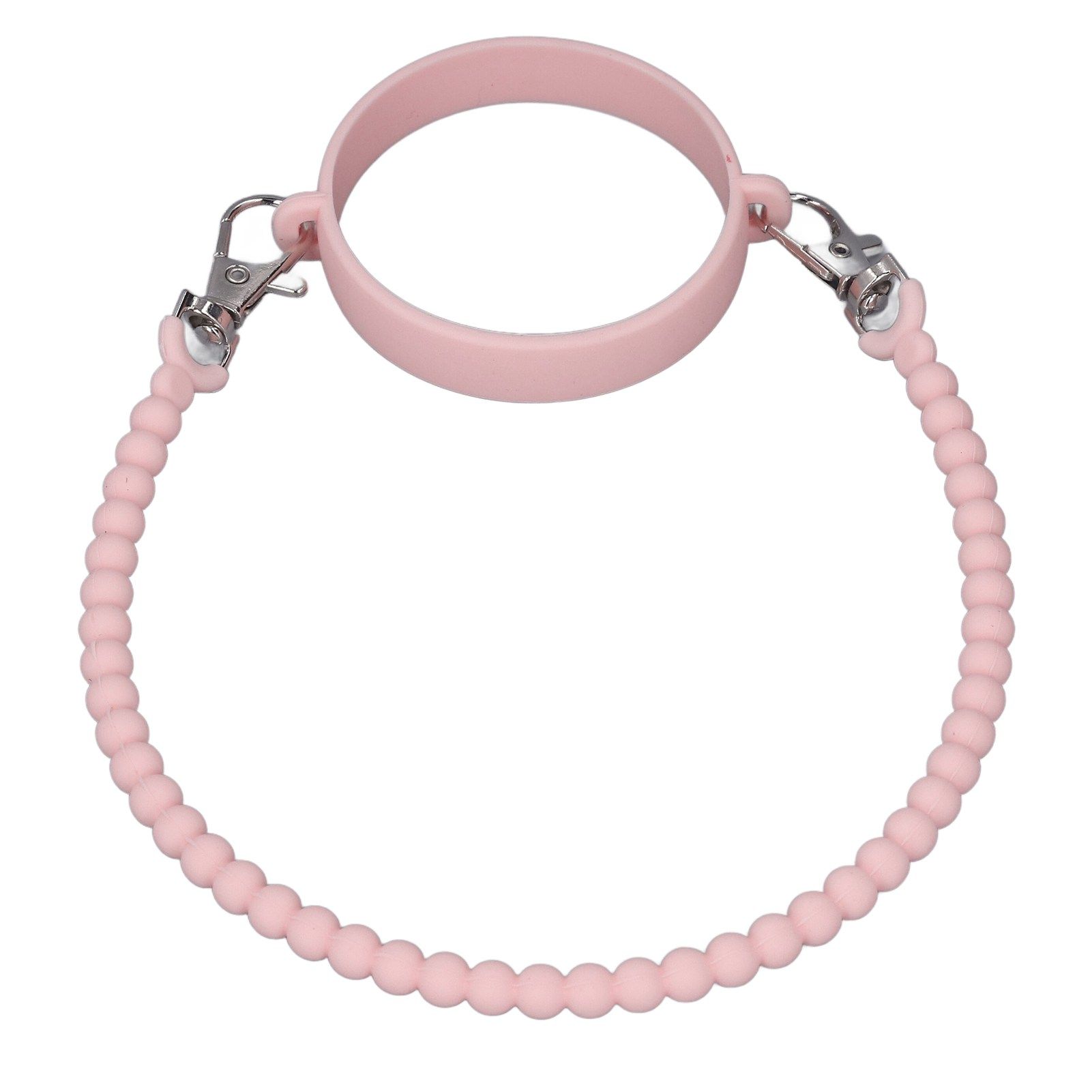 Water Bottle Handle Strap Portable Reliable Multifunctional 37cm Silicone Water Bottle Sling for Outdoor Pink - Image 8