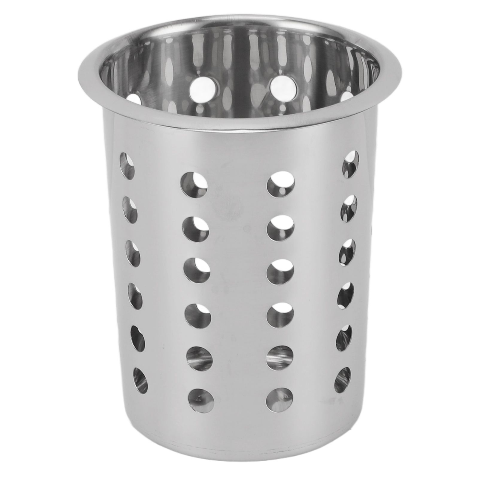 Kitchen Utensil Holder Multipurpose Large Capacity Mess Proof 304 Stainless Steel Utensil Holder for Countertop With Holes - Image 2