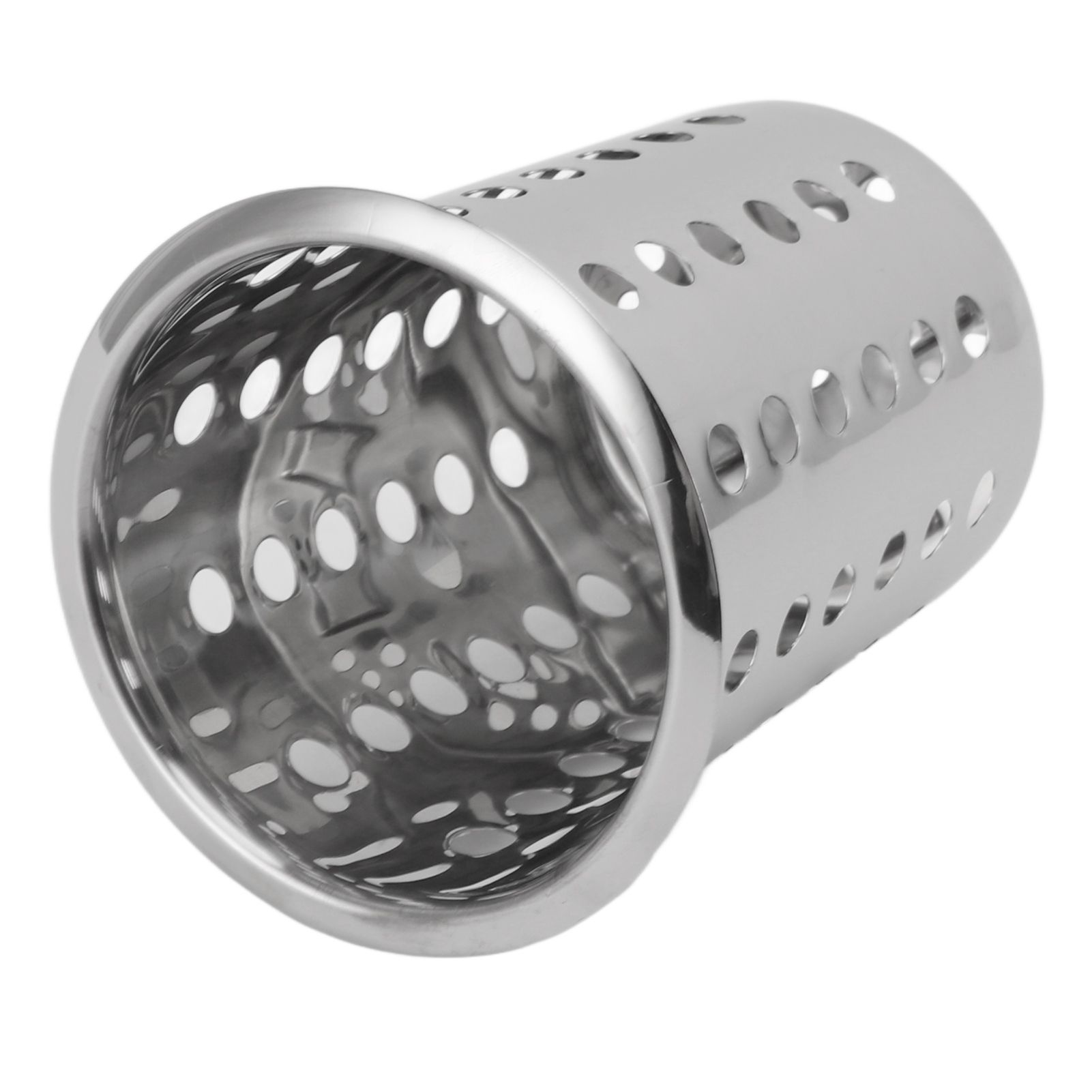 Kitchen Utensil Holder Multipurpose Large Capacity Mess Proof 304 Stainless Steel Utensil Holder for Countertop With Holes - Image 4