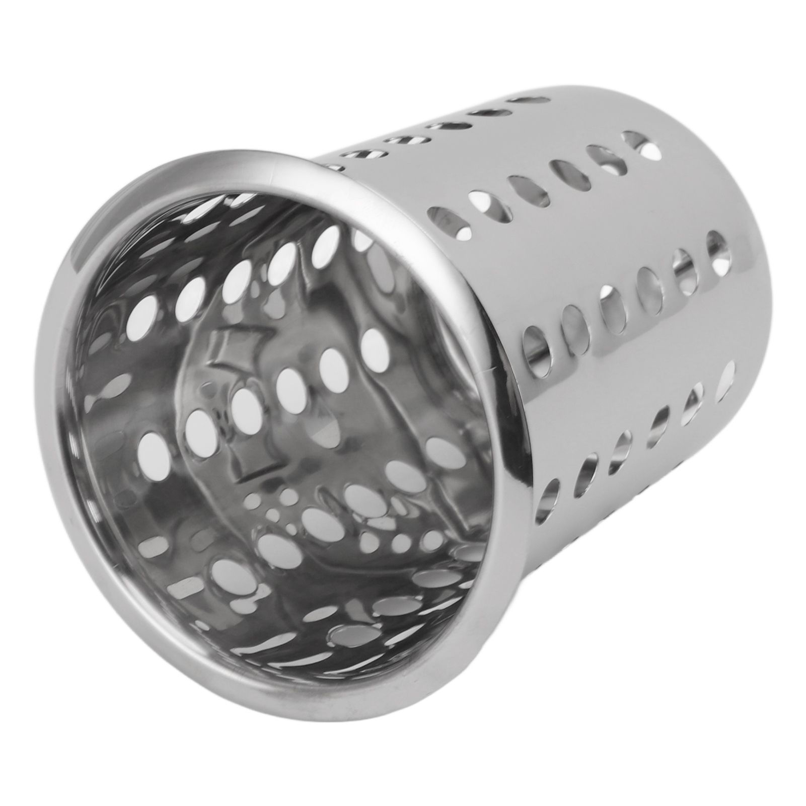 Kitchen Utensil Holder Multipurpose Large Capacity Mess Proof 304 Stainless Steel Utensil Holder for Countertop With Holes - Image 5