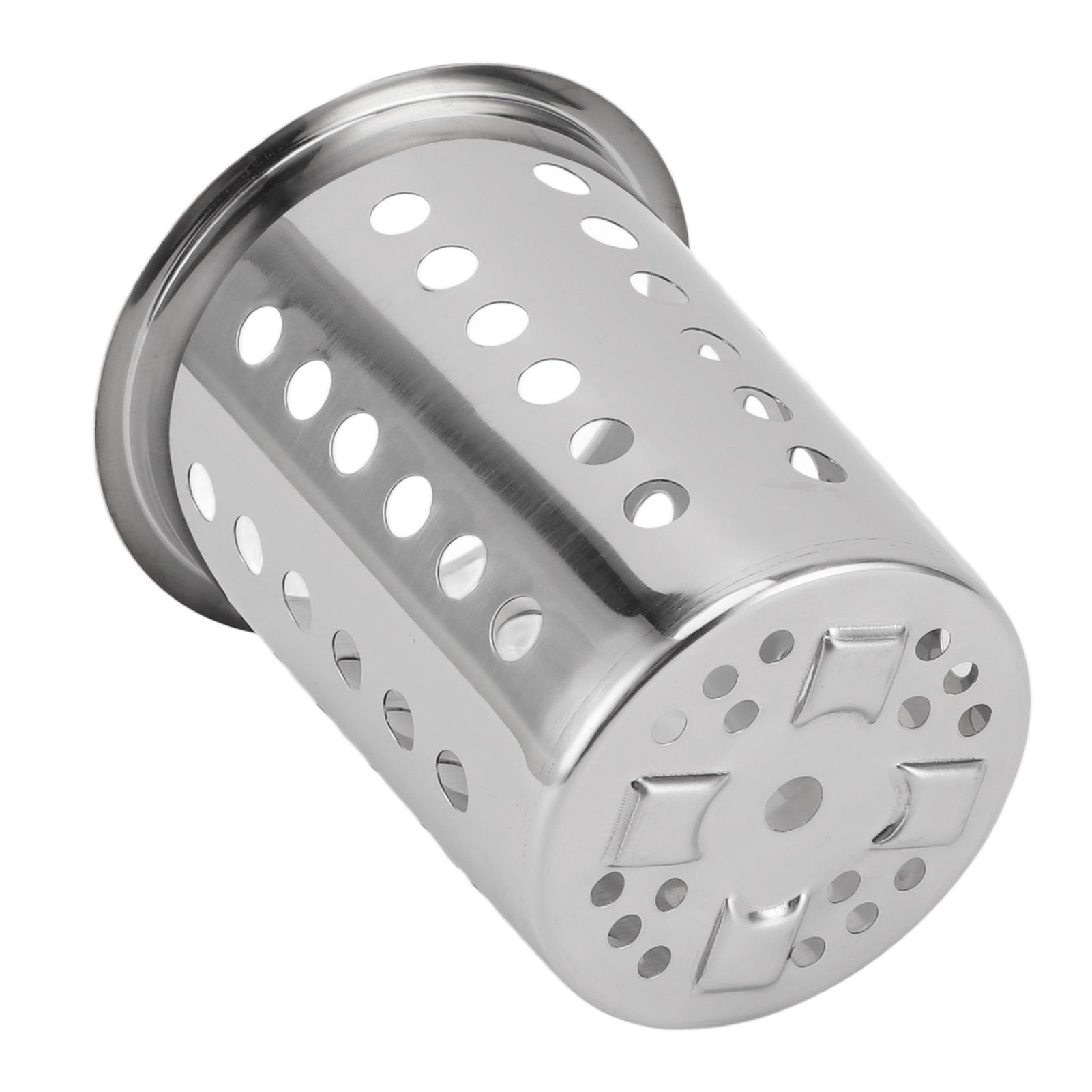 Kitchen Utensil Holder Multipurpose Large Capacity Mess Proof 304 Stainless Steel Utensil Holder for Countertop With Holes - Image 6